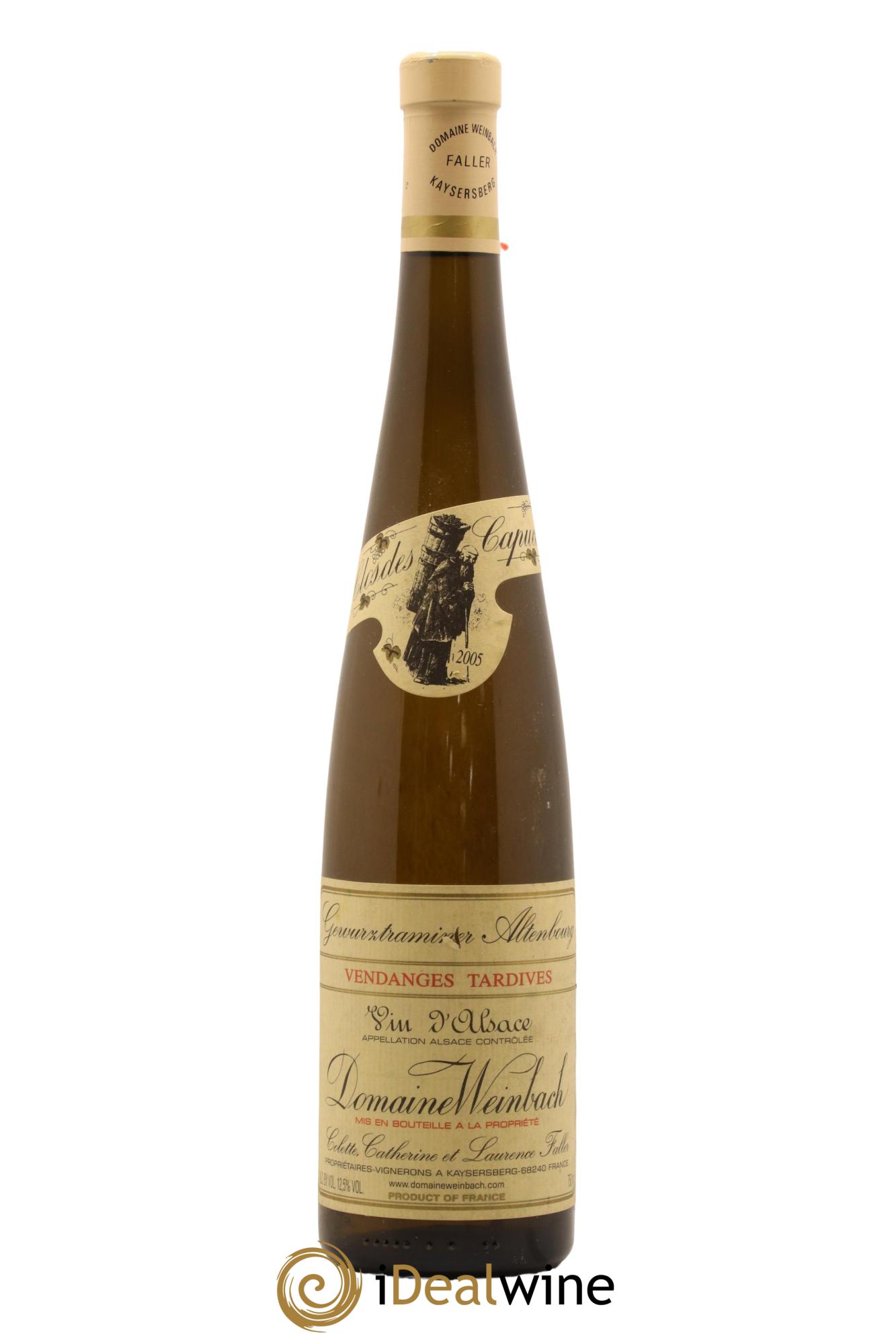 Alsace Gewurztraminer Altenbourg Vendanges Tardives Clos des Capucins Domaine Weinbach 2005 - Lot de 1 bouteille - 0