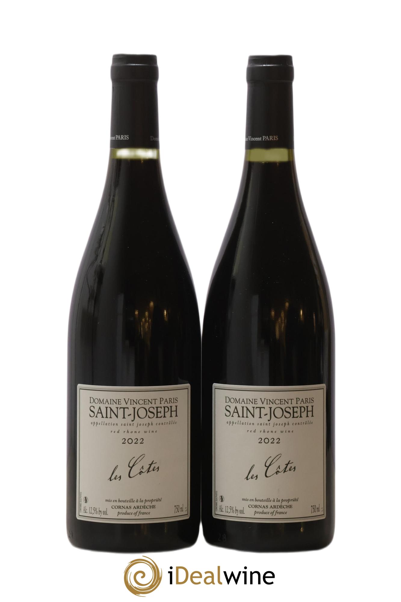 Saint-Joseph Les Côtes Vincent Paris 2022 - Lot of 2 bottles - 0