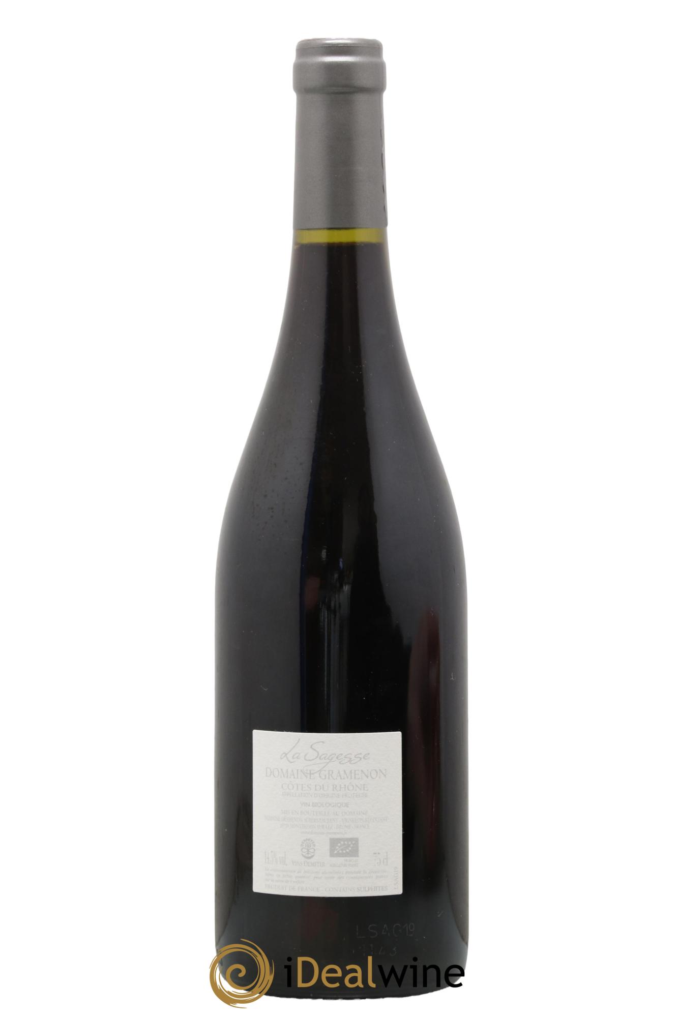 Côtes-du-Rhône La Sagesse Gramenon (Domaine) 2019 - Lot de 1 bouteille - 1