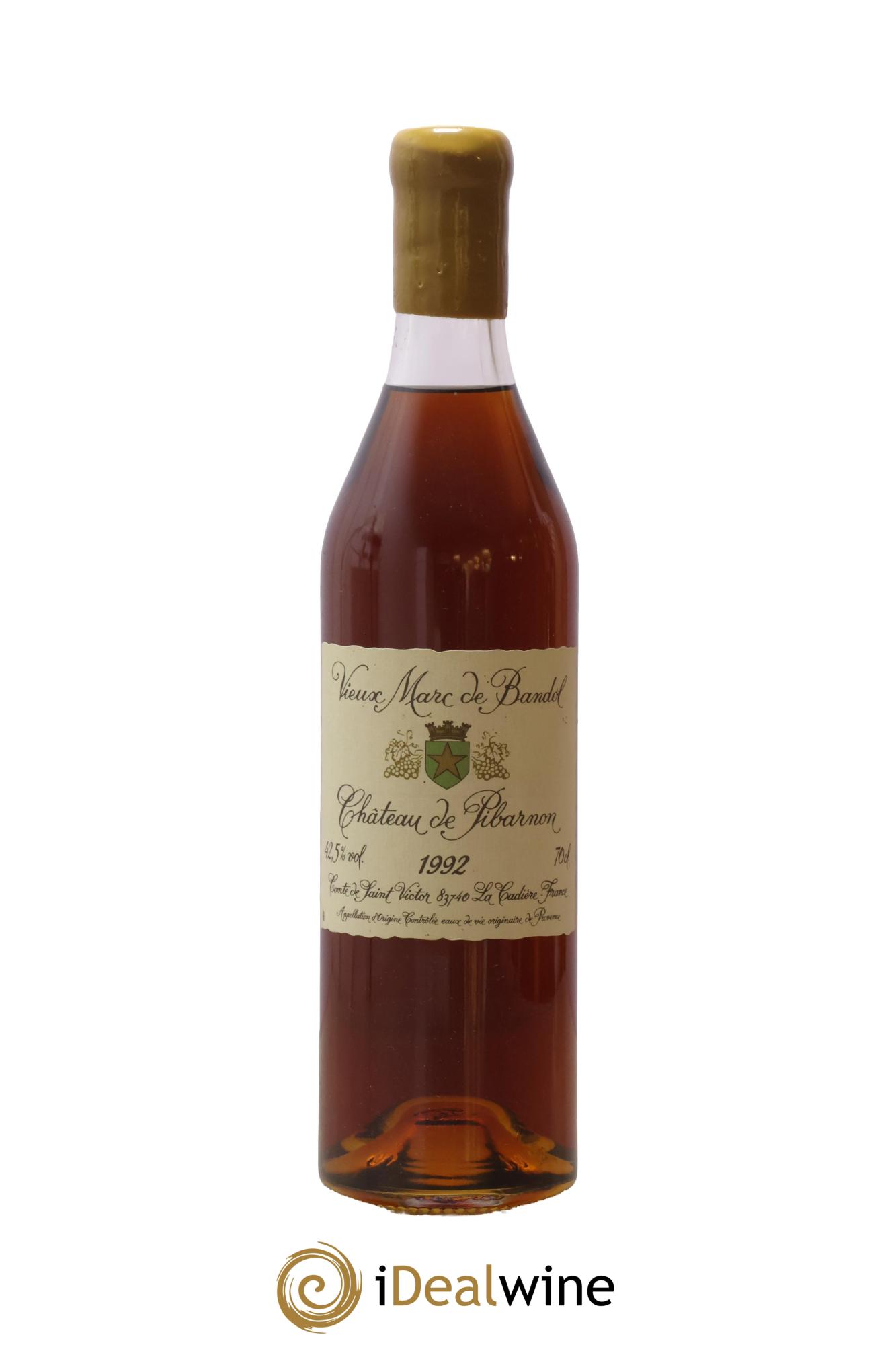 Divers Vieux Marc de Bandol Mourvèdre Château de Pibarnon 1992 - Lot de 1 bouteille - 0