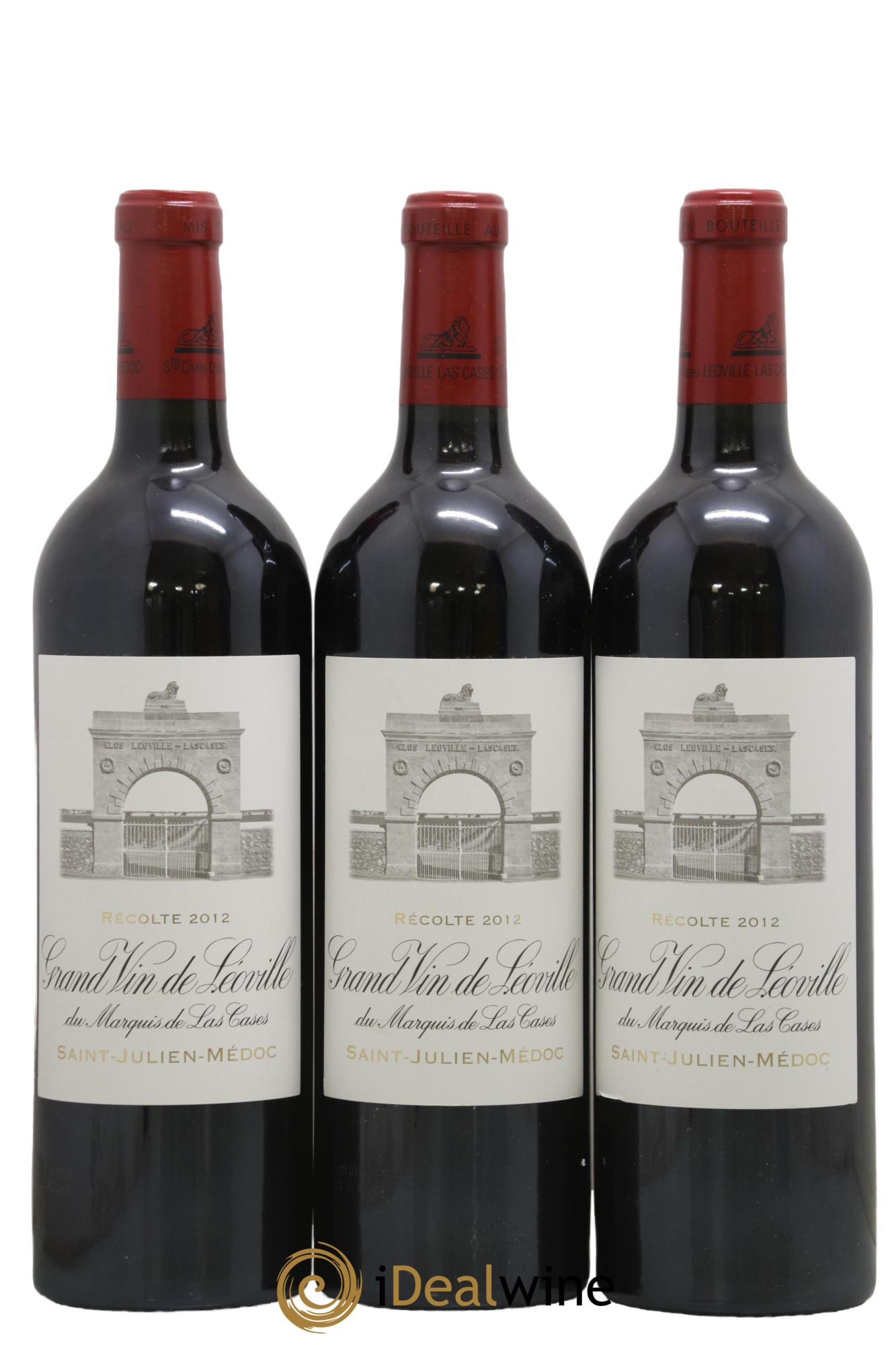 Château Léoville Las Cases 2ème Grand Cru Classé 2012 - Lot of 3 bottles - 0