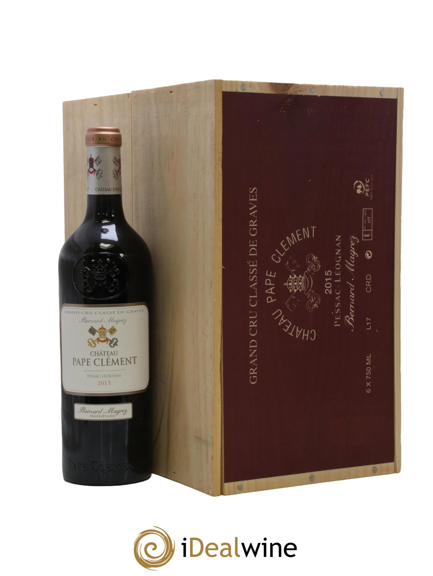 Château Pape Clément Cru Classé de Graves 2015 - Lot de 6 bouteilles - 1