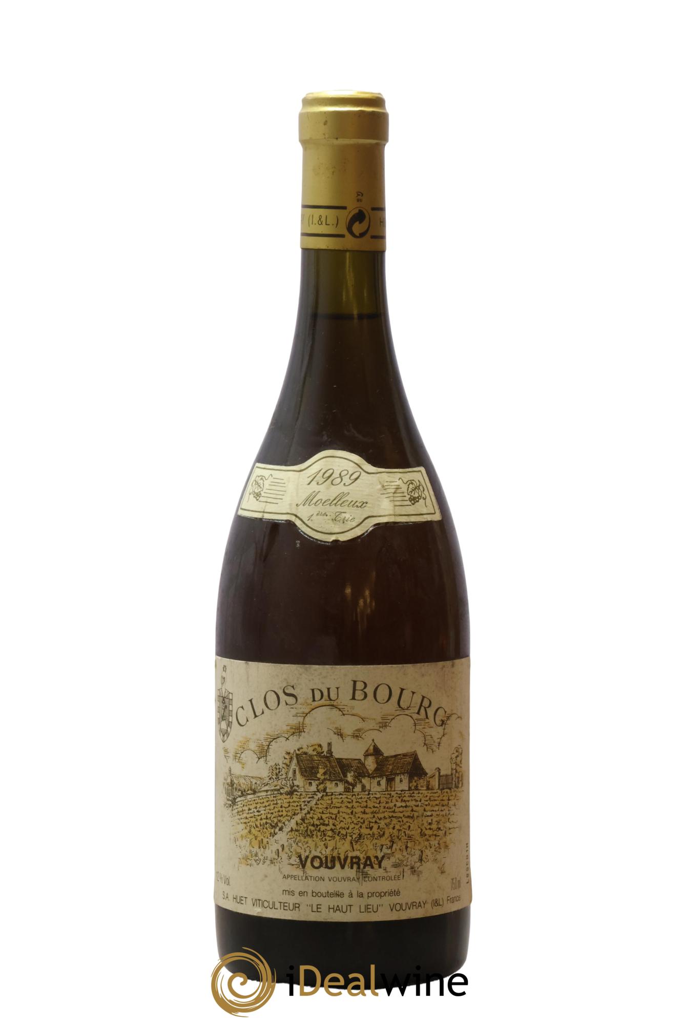 Vouvray Clos du Bourg Moelleux 1ère trie Domaine Huet 1989 - Lot de 1 bouteille - 0