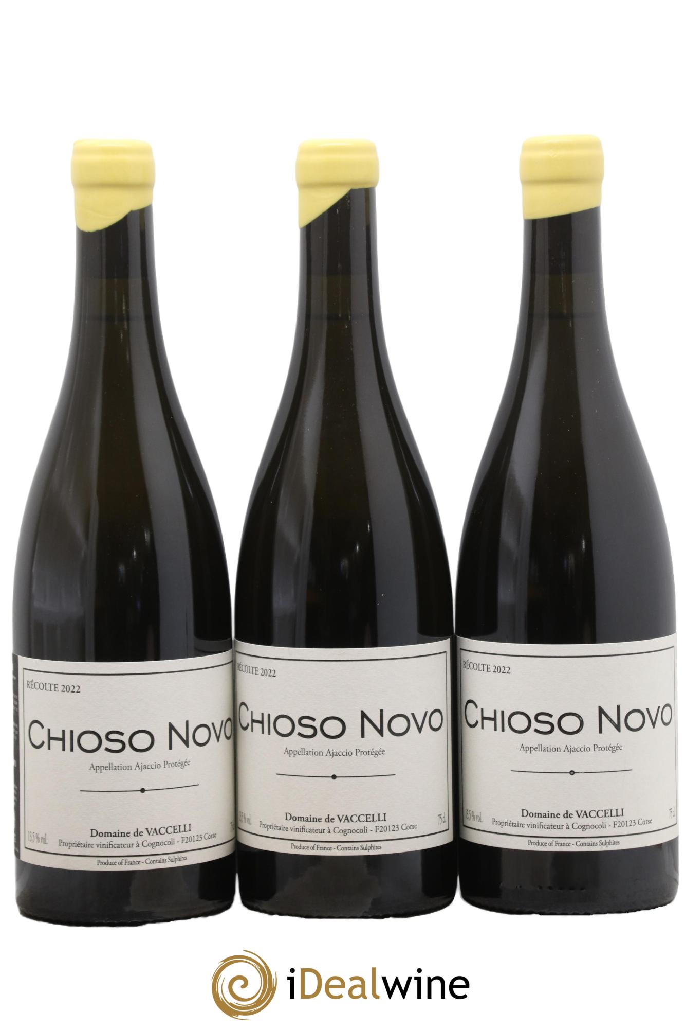 Ajaccio Chioso Novo Vaccelli 2022 - Posten von 3 Flaschen - 0