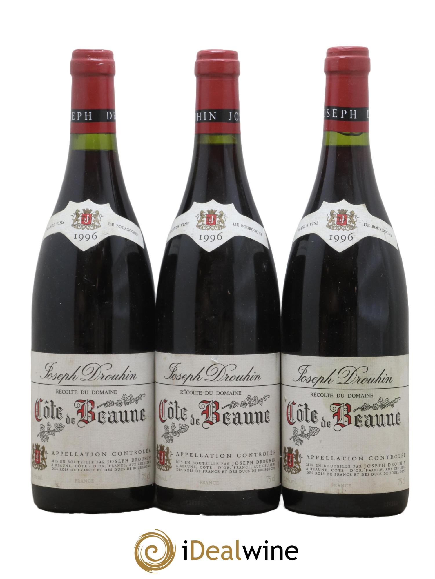 Côte de Beaune Joseph Drouhin Joseph Drouhin 1996 - Lot de 3 bouteilles - 0