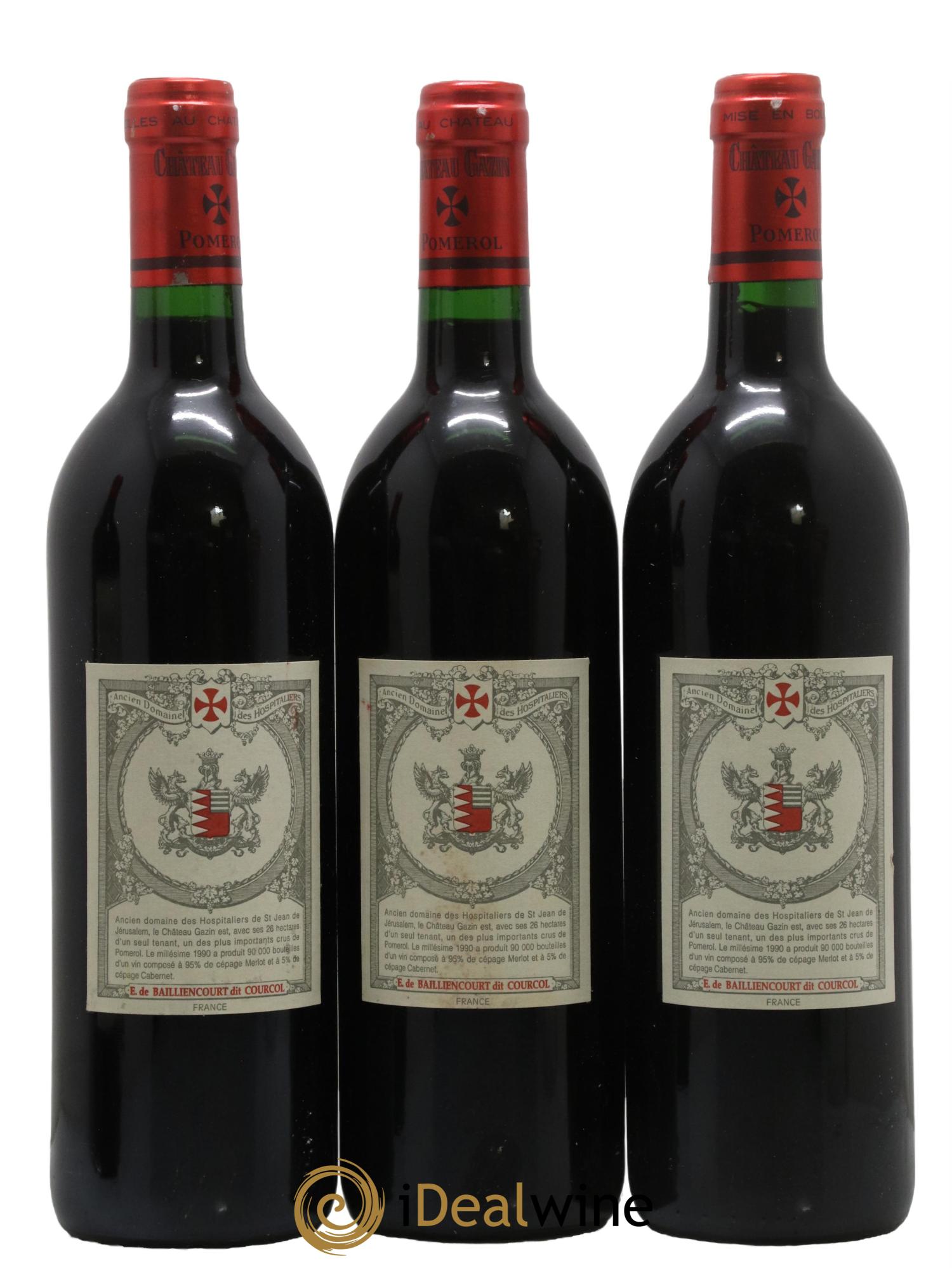 Château Gazin 1990 - Posten von 3 Flaschen - 1