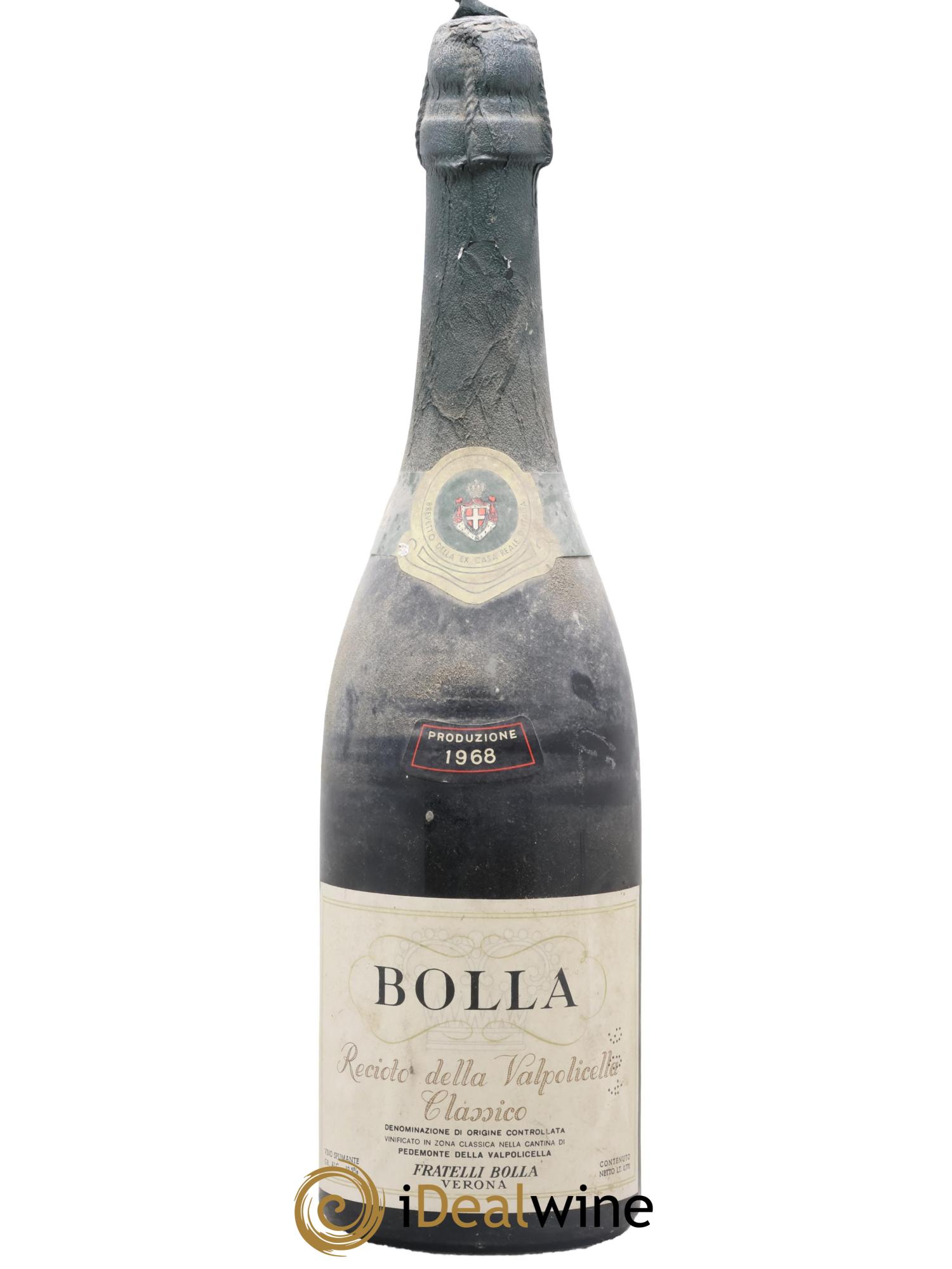 Italie Recioto della Valpolicella Classico DOCG Fratelli Bolla 1968 - Lot de 1 bouteille - 0