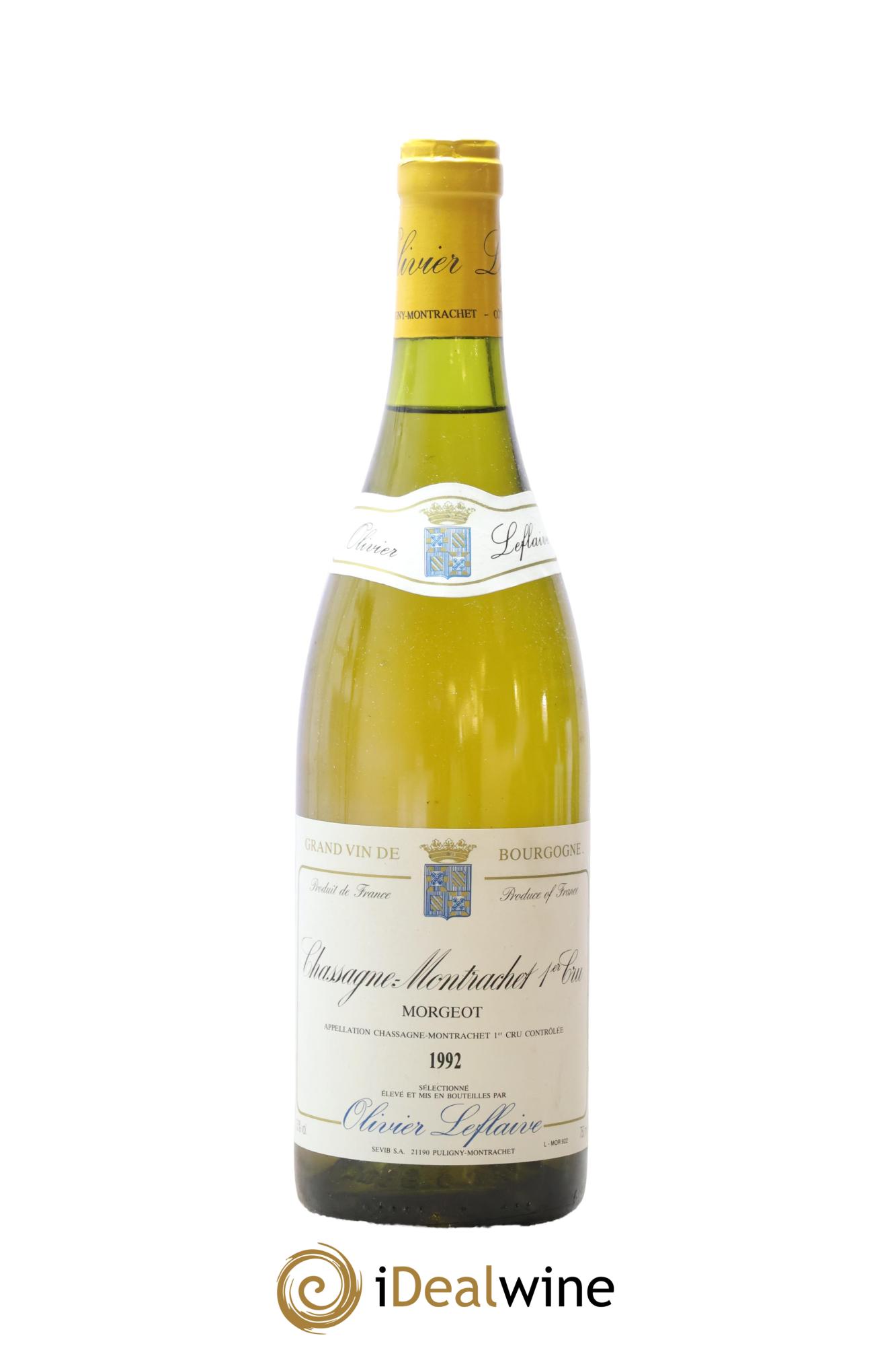 Chassagne-Montrachet 1er Cru Morgeot Olivier Leflaive 1992 - Posten von 1 Flasche - 0