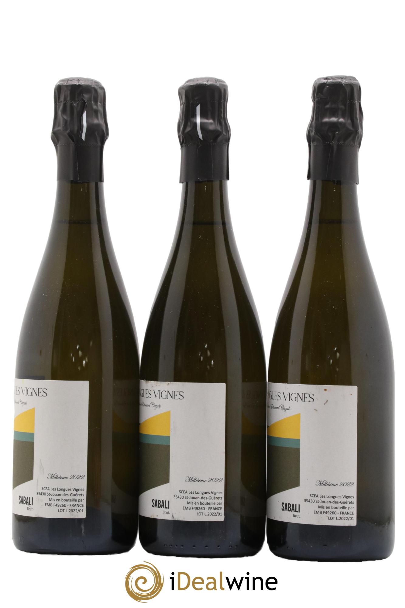 Vin de France Bretagne Sabali Brut Domaine Des Longues Vignes 2022 - Lot de 3 bouteilles - 1