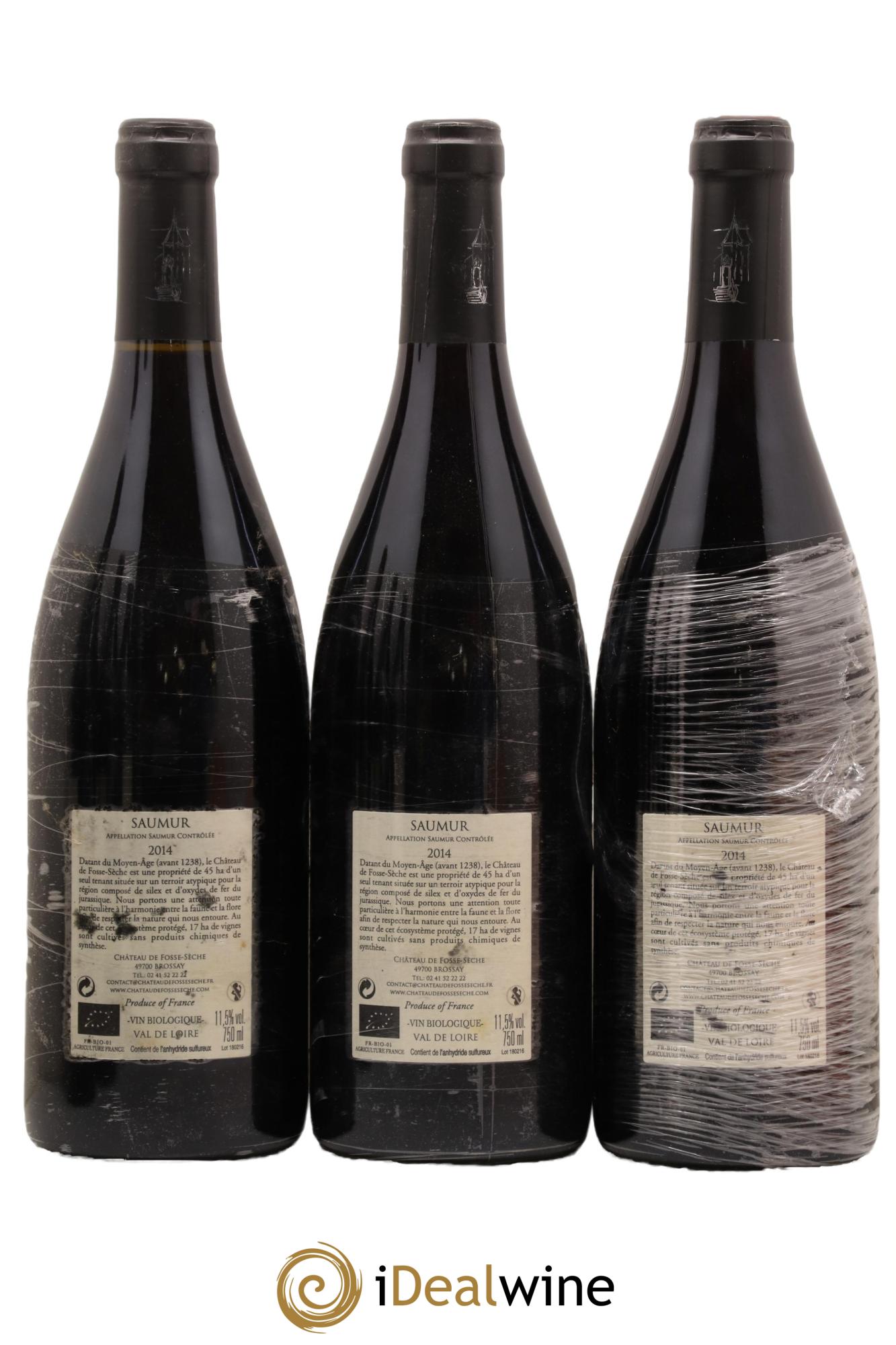 Saumur Eolithe Château de Fosse-Sèche 2014 - Lot de 3 bouteilles - 1