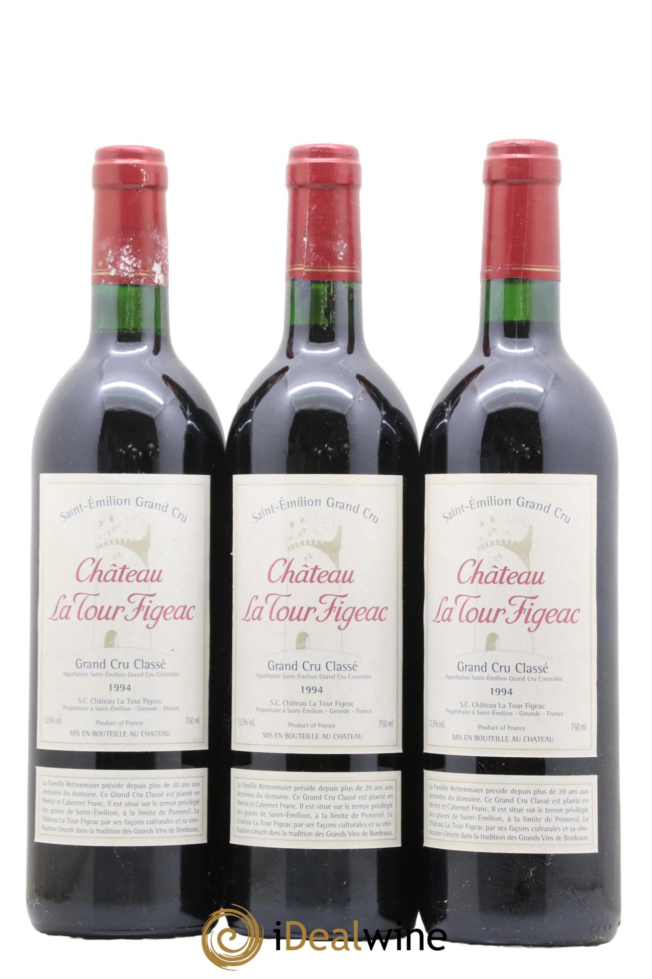 Château la Tour Figeac Grand Cru Classé 1994 - Lot de 6 bouteilles - 2