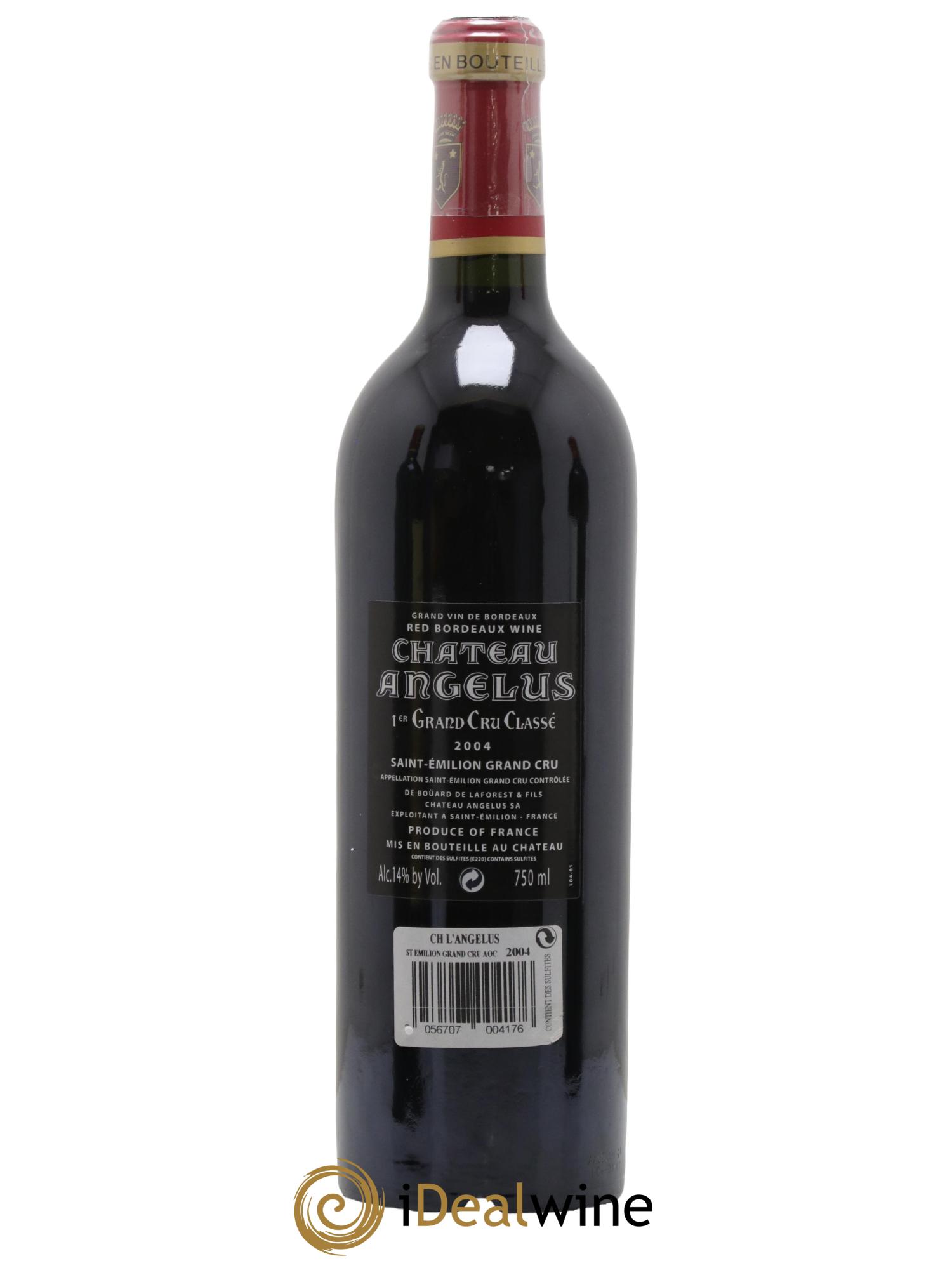 Château Angélus 1er Grand Cru Classé A 2004 - Lot de 1 bouteille - 1