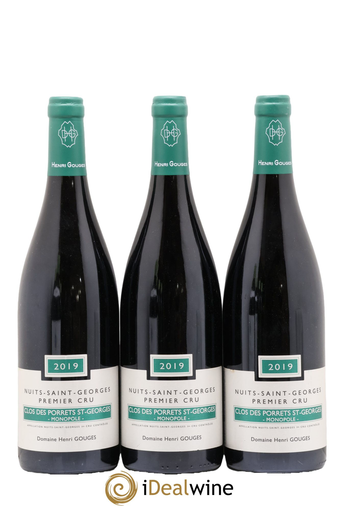 Nuits-Saint-Georges 1er Cru Clos des Porrets St Georges Henri Gouges 2019 - Lot of 3 bottles - 0