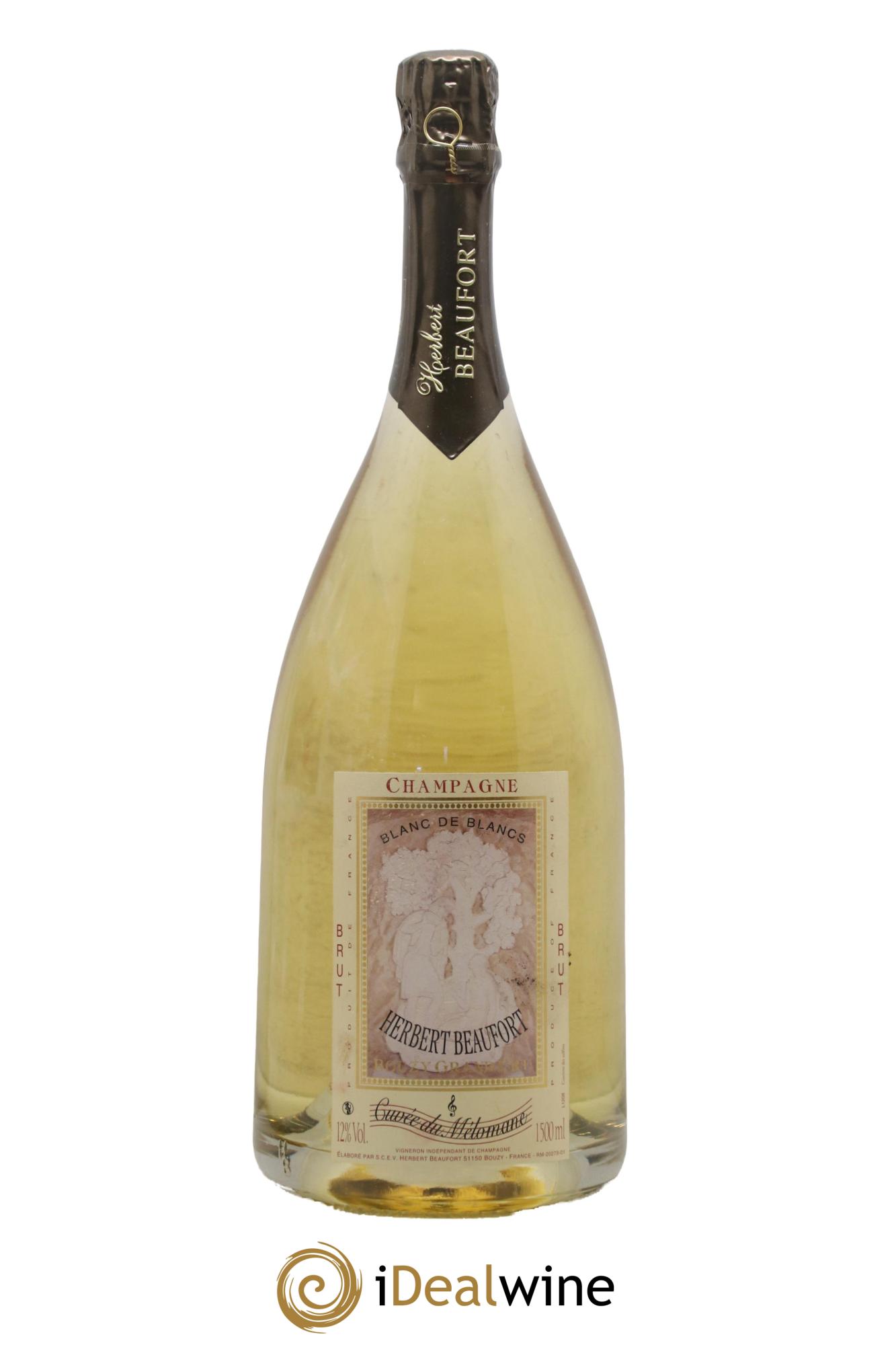Champagne Bouzy Grand Cru Melomane Blanc De Blancs Herbert Beaufort - Lot de 1 magnum - 0