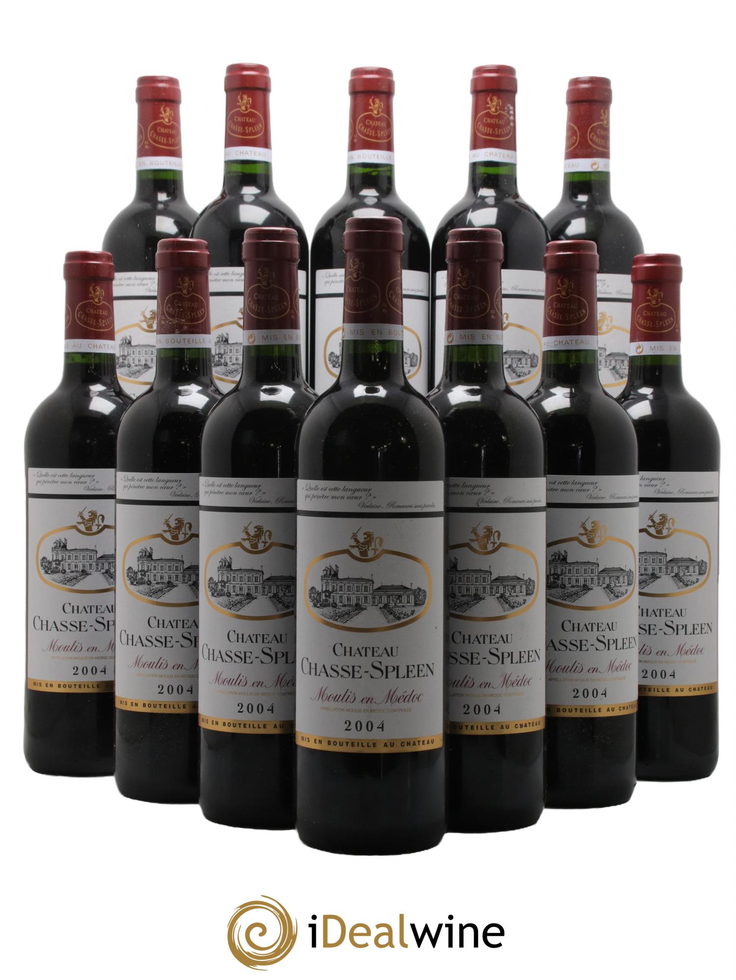 Château Chasse Spleen 2004 - Lot de 12 bouteilles - 0
