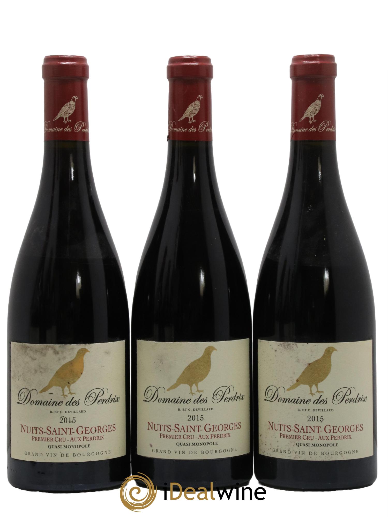Nuits-Saint-Georges 1er Cru Aux Perdrix Perdrix (Domaine des) 2015 - Lotto di 3 bottiglie - 0