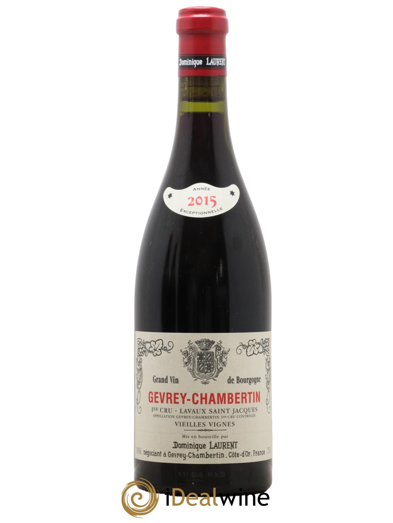 Gevrey-Chambertin 1er Cru Lavaux Saint Jacques Vieilles Vignes Dominique Laurent 2015 - Lot de 1 bouteille - 0