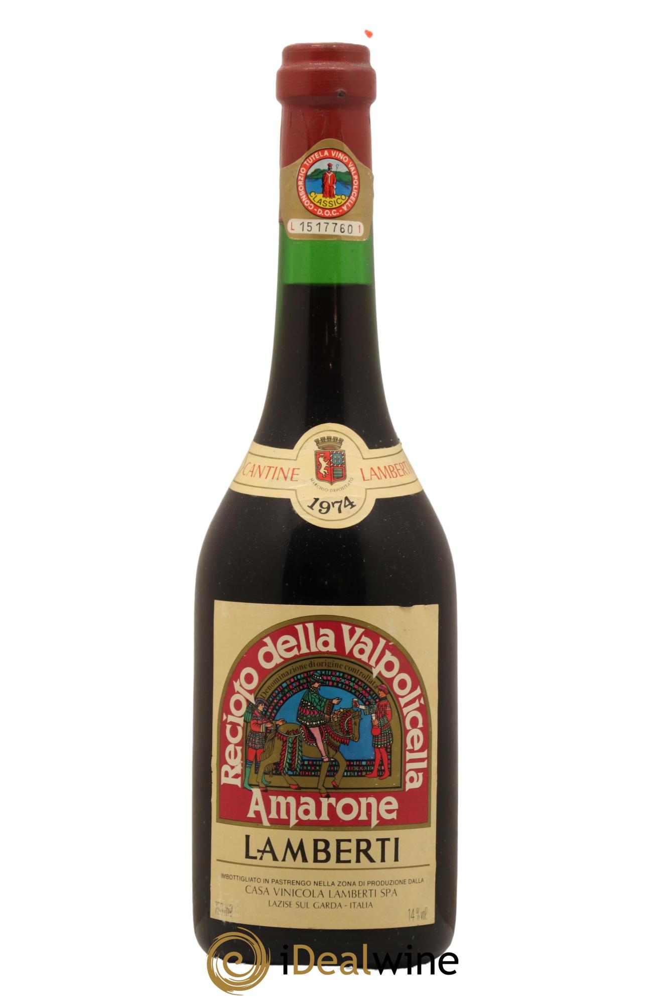 Amarone della Valpolicella DOC Lamberti 1974 - Lot of 1 bottle - 0