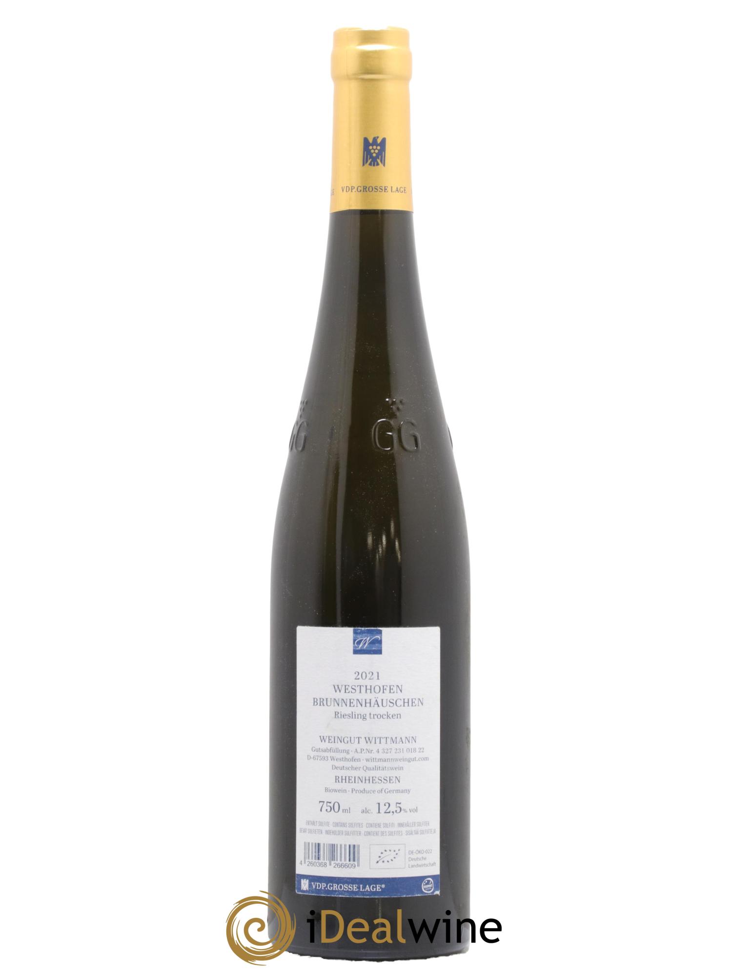 Allemagne Rheinhessen Westhofener Brunnenhauschen Riesling Grobes Gewächs Weiss Wittmann 2021 - Lot of 1 bottle - 1