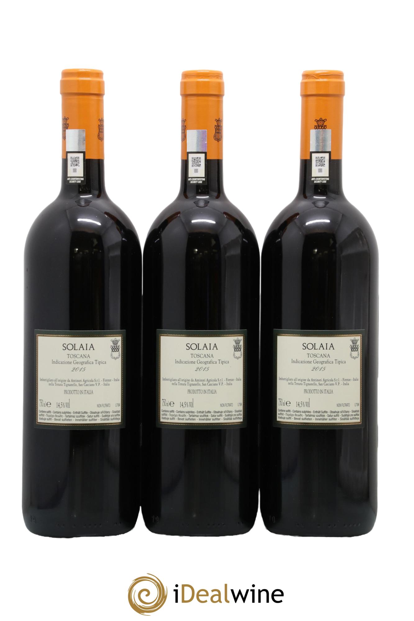 Toscana IGT Solaia Tenuta Tignanello - Marchesi Antinori 2015 - Lot of 6 bottles - 4