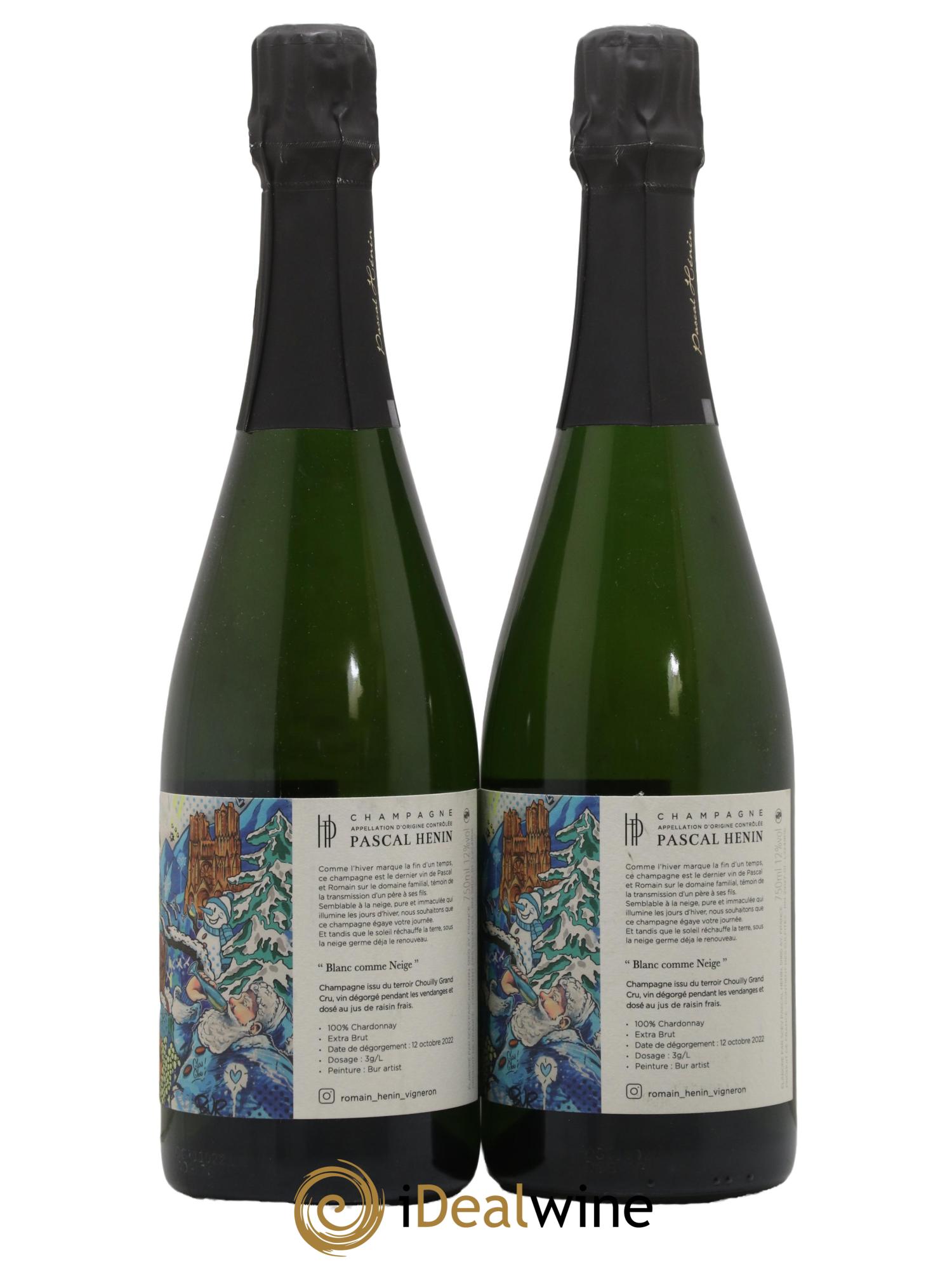 Blanc Comme Neige Pascal Henin - Romain Henin - Lot de 2 bouteilles - 1
