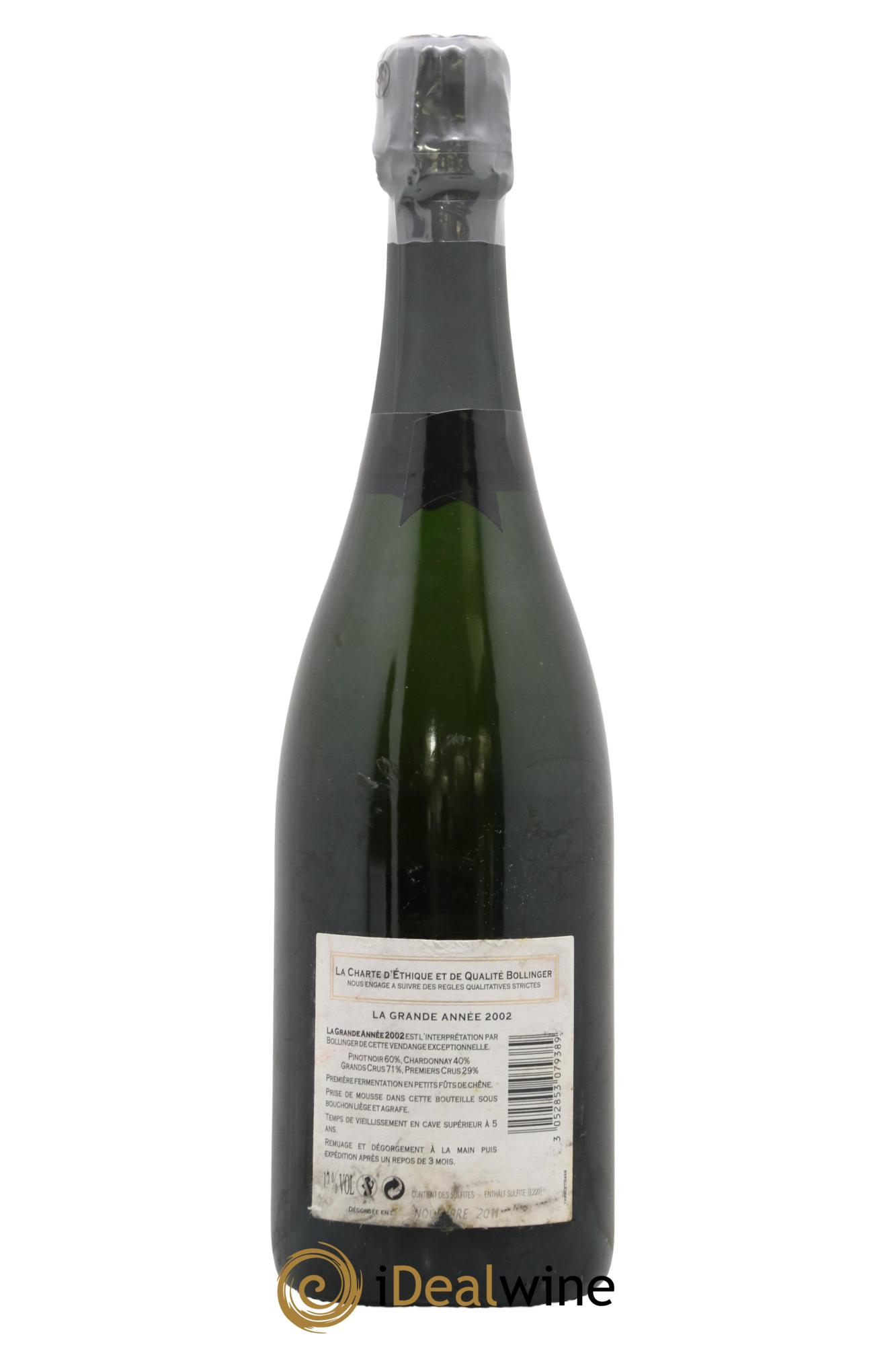 La Grande Année Brut Bollinger 2002 - Lot of 1 bottle - 1