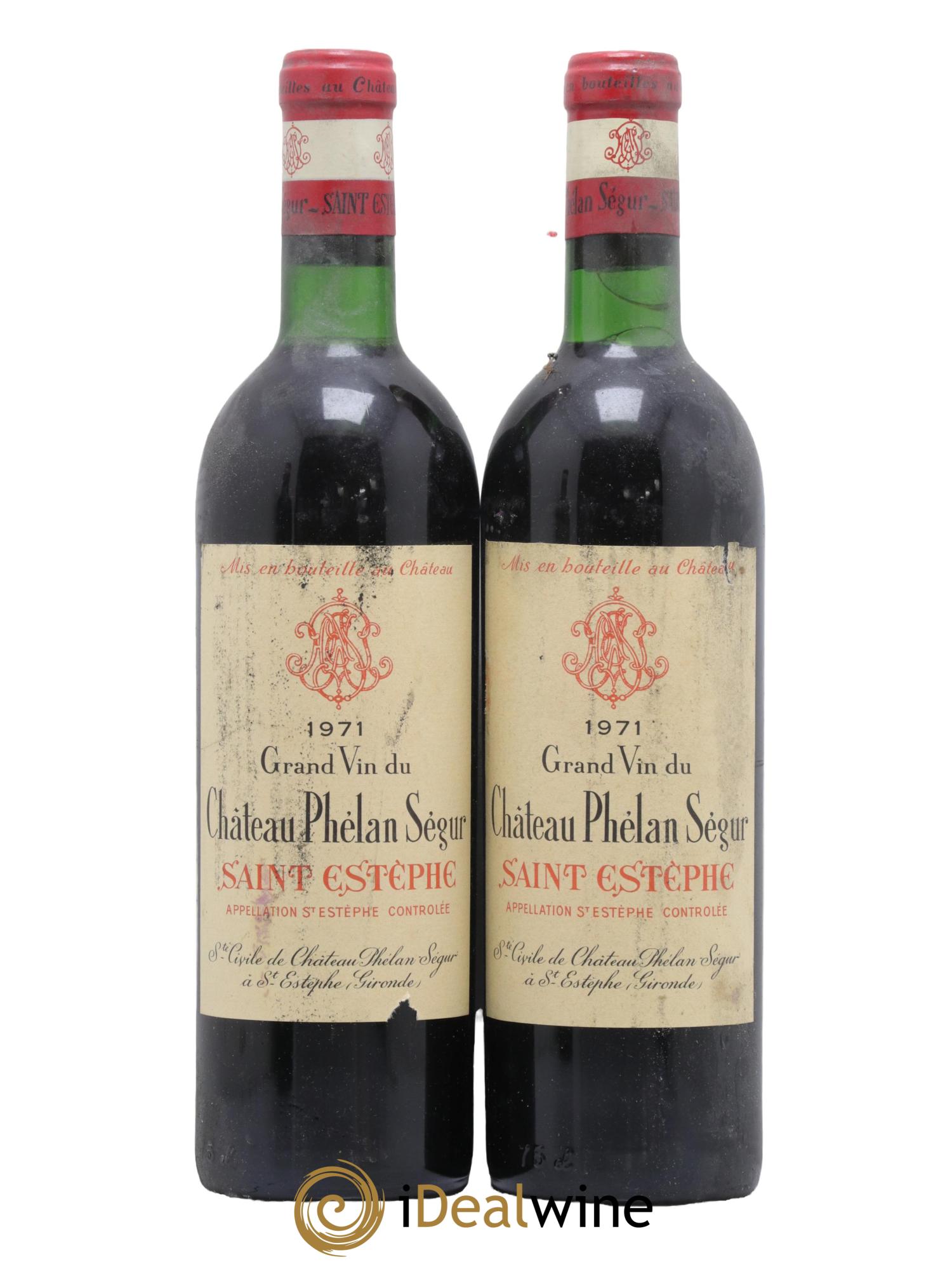 Château Phélan Ségur 1971 - Lot of 2 bottles - 0