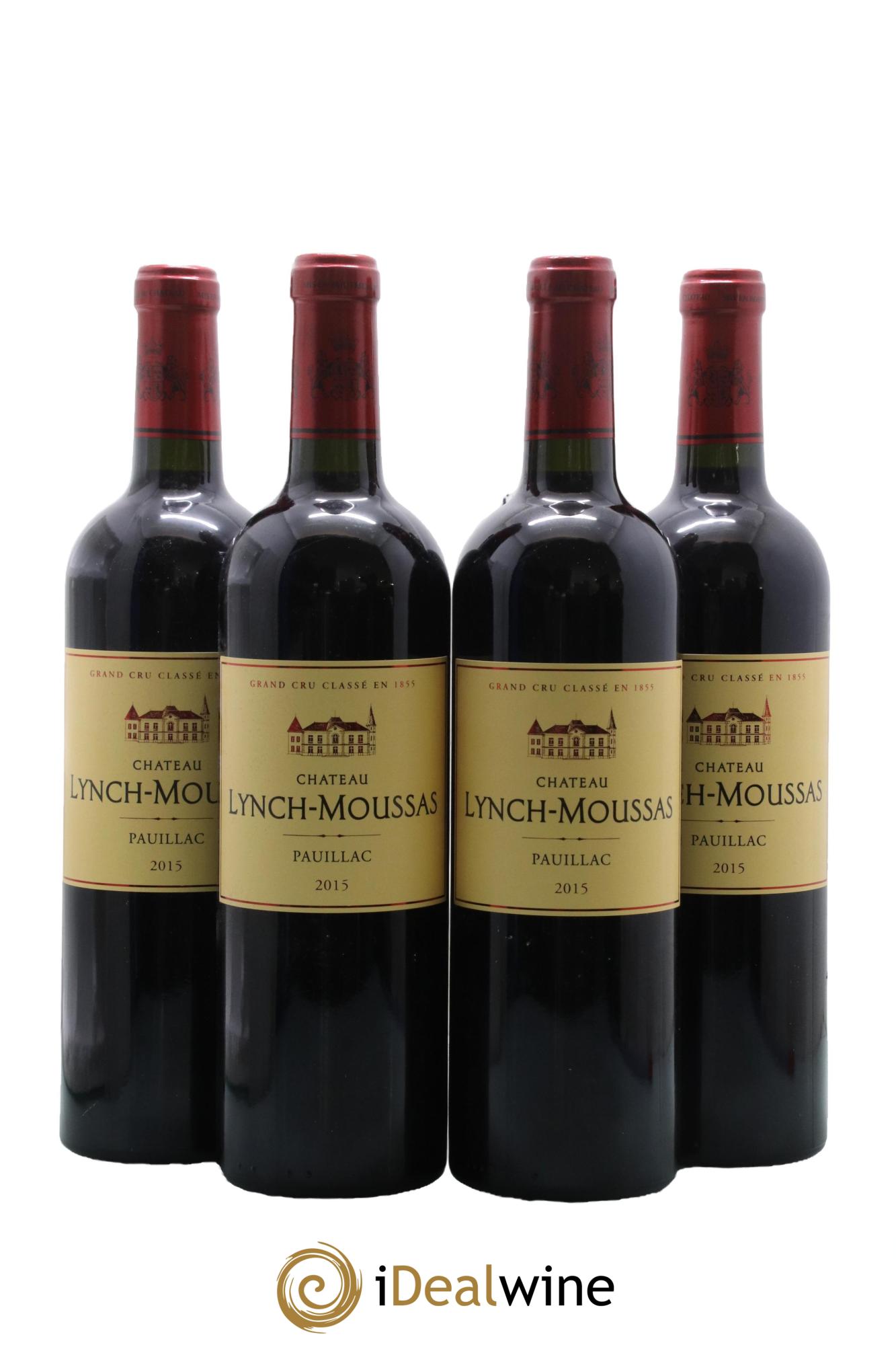 Château Lynch Moussas 5ème Grand Cru Classé 2015 - Lot de 4 bouteilles - 0