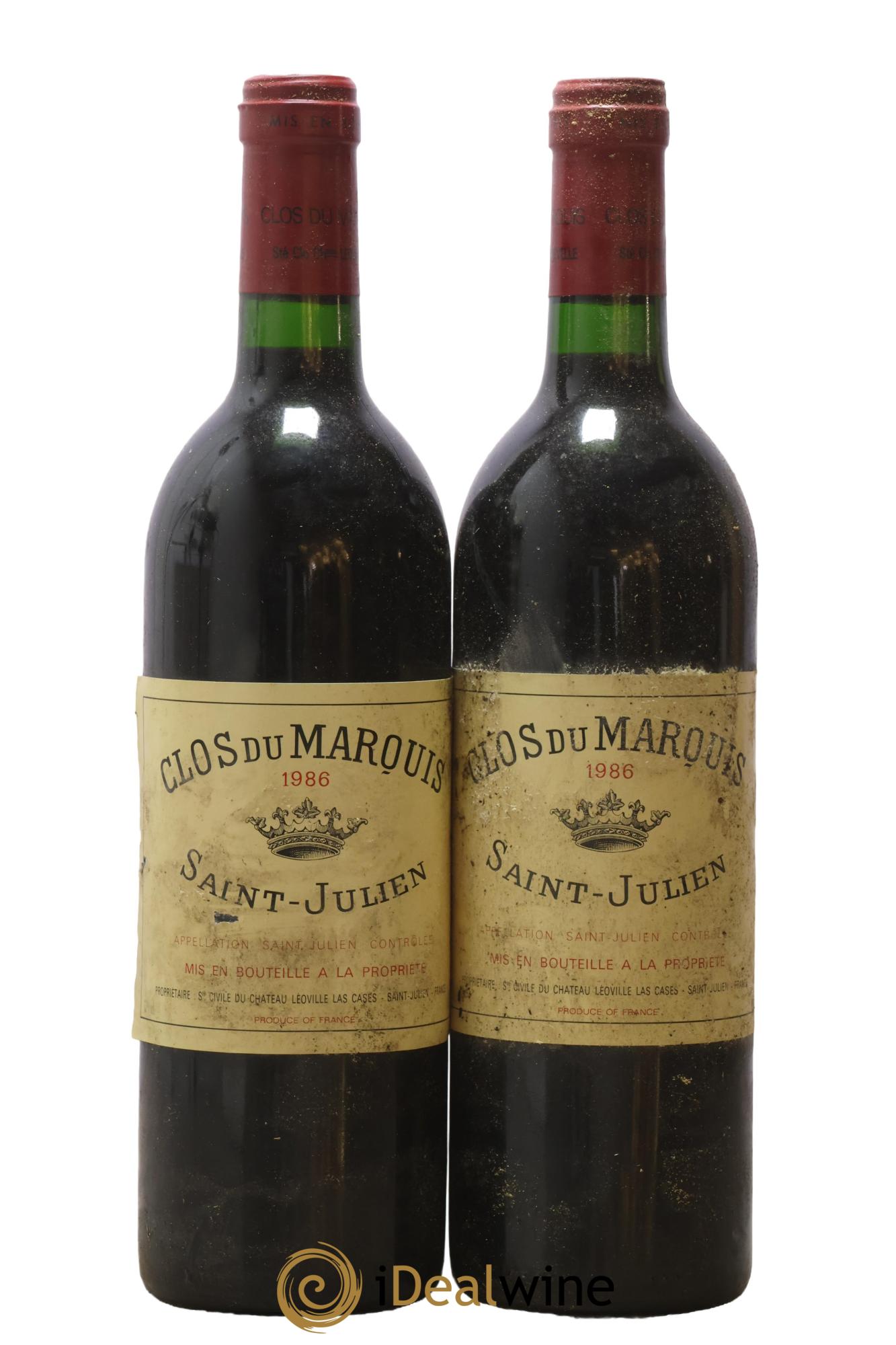 Clos du Marquis 1986 - Lot of 2 bottles - 0