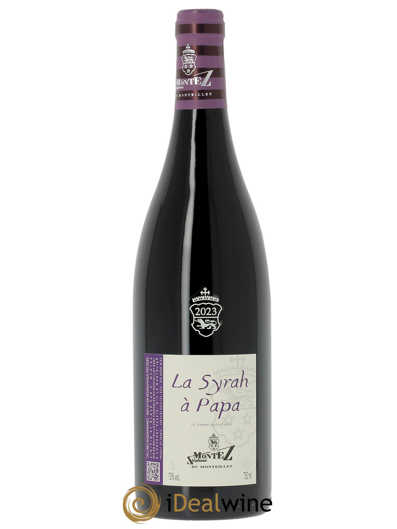 Vin de France La Syrah à Papa Monteillet (Domaine du) - Stéphane Montez  2023 - Lot de 1 bouteille - 0