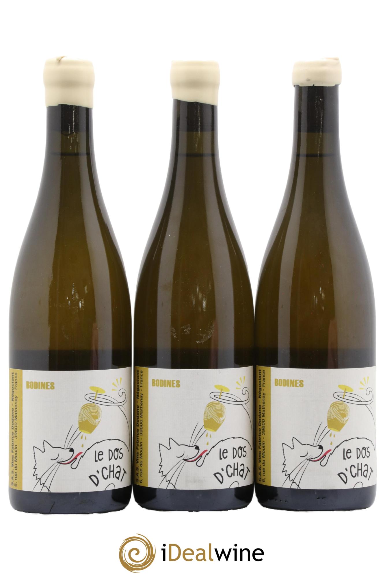 Arbois Chardonay Bodines Le Dos D'Chat 2022 - Lotto di 3 bottiglie - 0