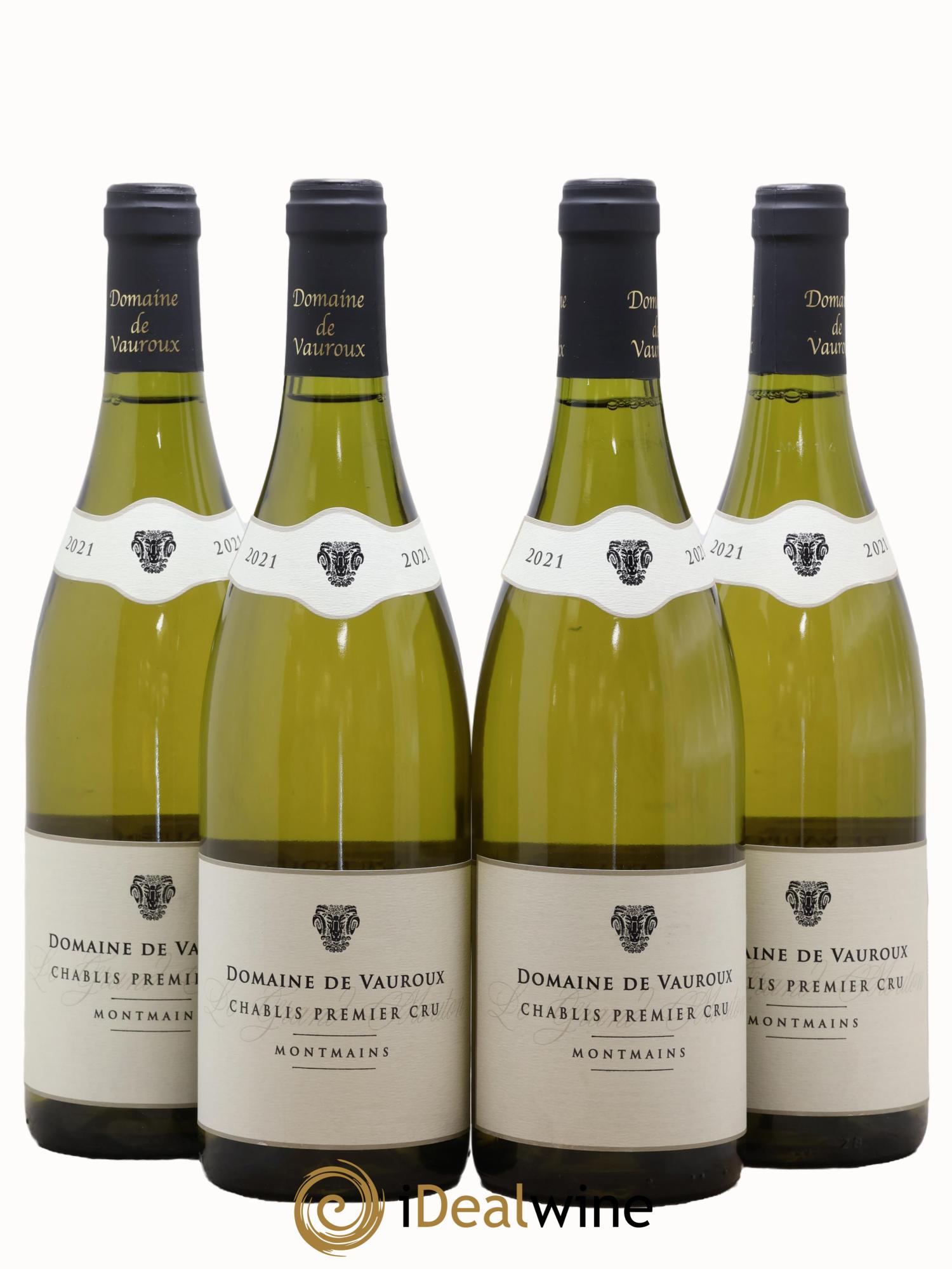 Chablis 1er Cru Montmains Domaine De Vauroux 2021 - Lot de 4 bouteilles - 0