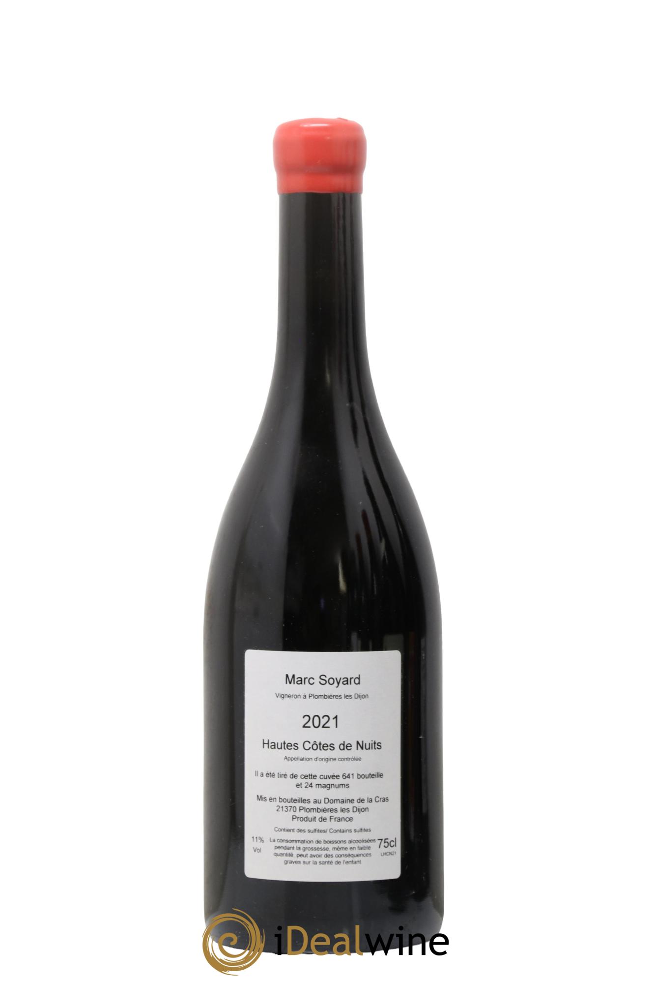 Hautes-Côtes de Nuits Domaine de la Cras - Marc Soyard 2021 - Lot de 1 bouteille - 1