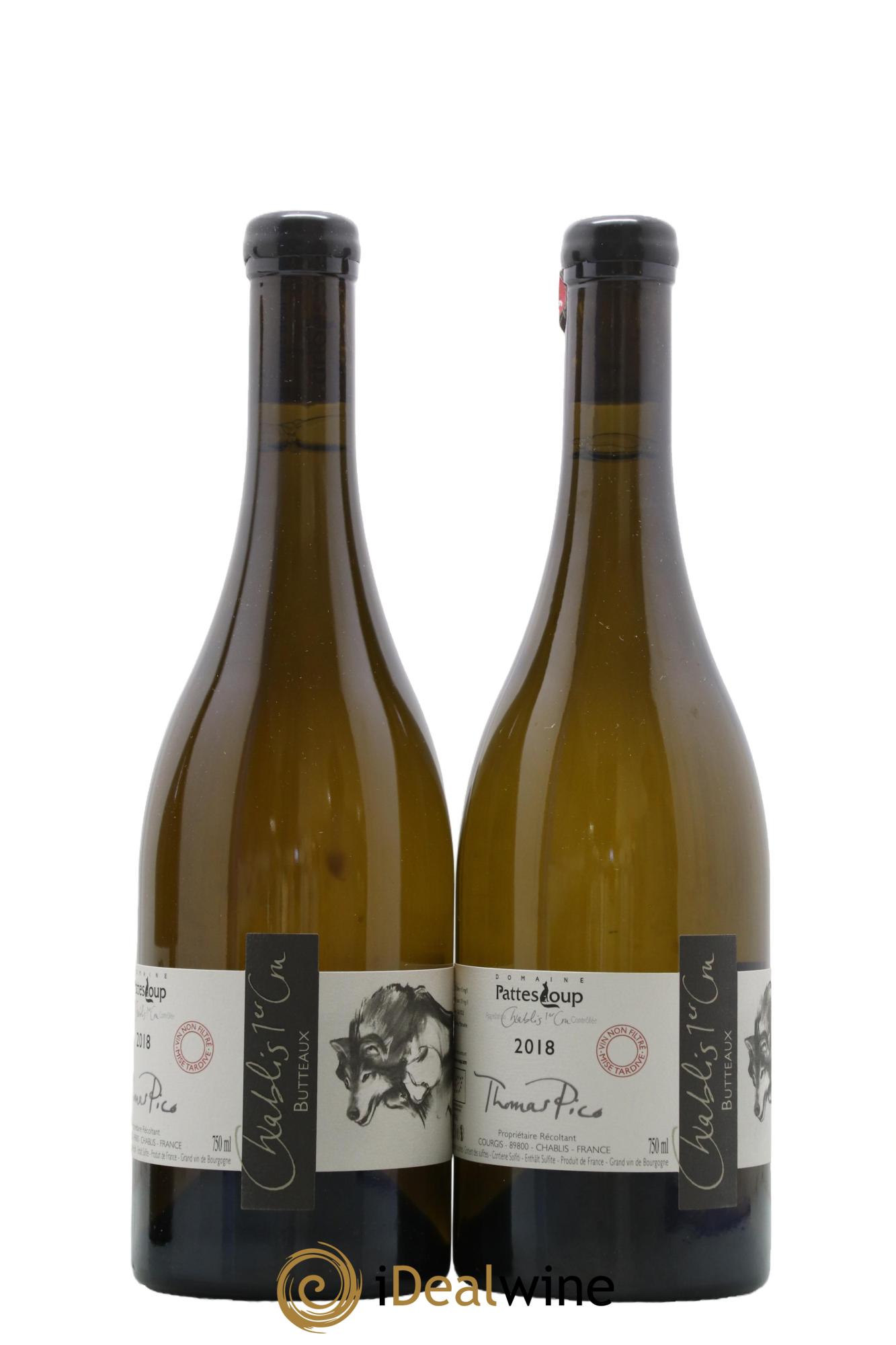 Chablis 1er Cru Butteaux Pattes Loup (Domaine) 2018 - Lot de 2 bouteilles - 0