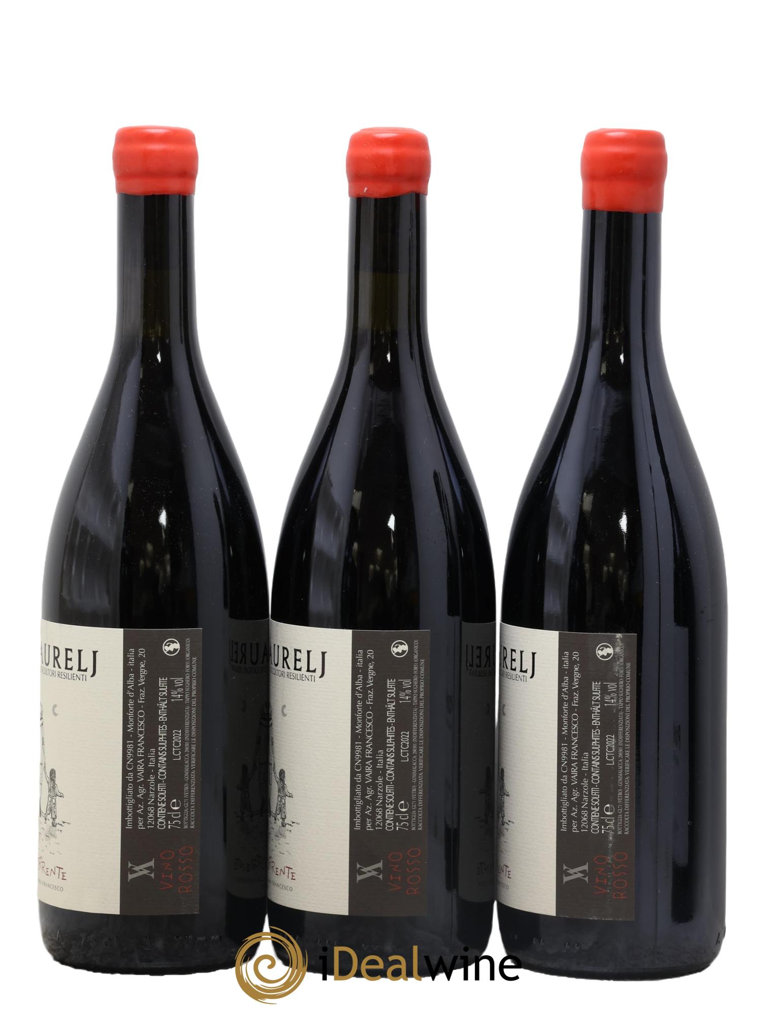 Italie Vino Rosso Controcorrente Vaira Aurelj 2022 - Lotto di 3 bottiglie - 1