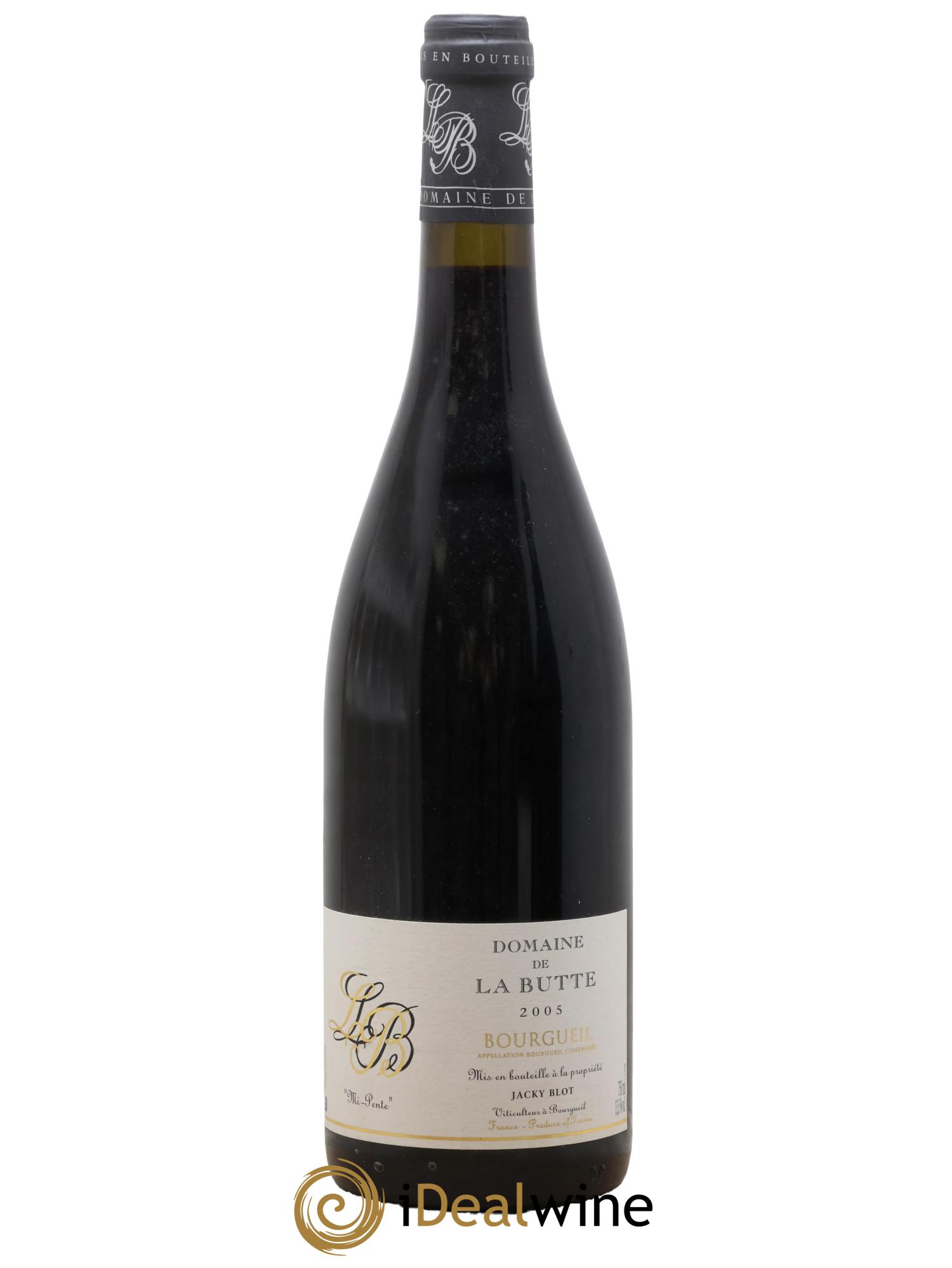 Bourgueil Mi-Pente Domaine de La Butte - Jacky Blot 2005 - Posten von 1 Flasche - 0