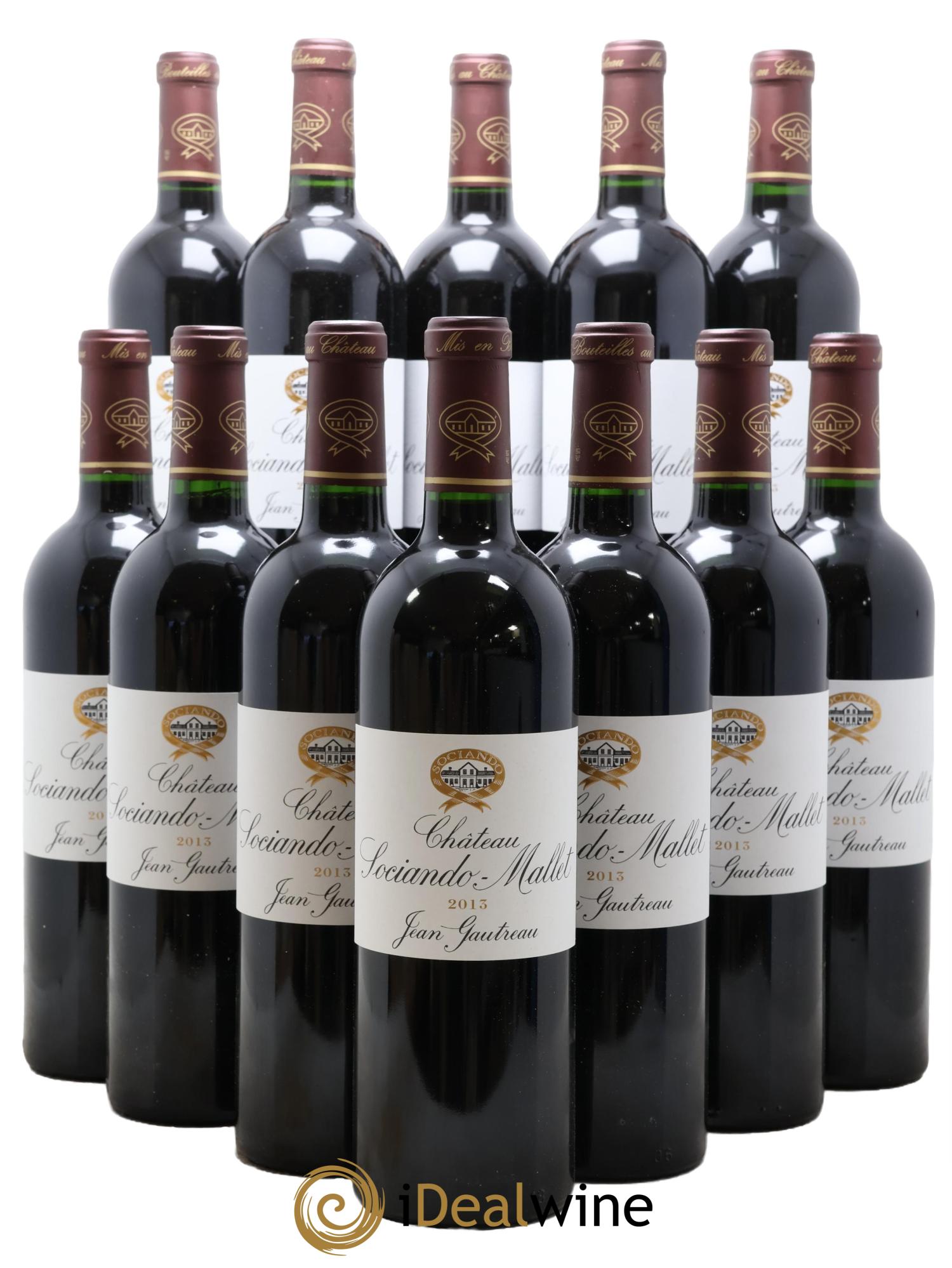 Château Sociando Mallet 2013 - Lotto di 12 bottiglie - 0