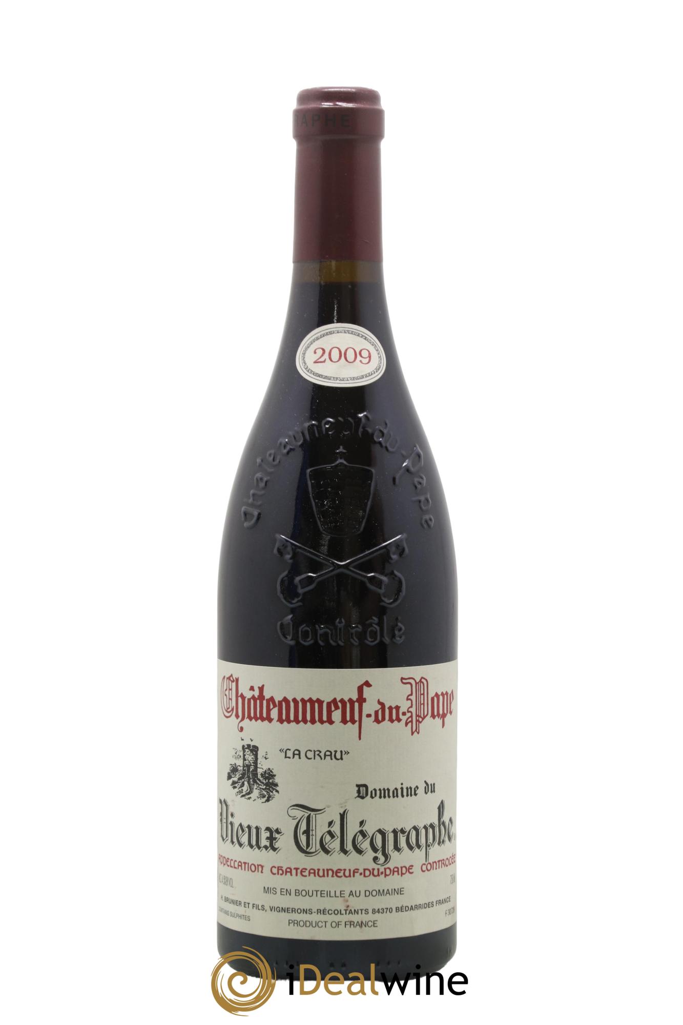 Châteauneuf-du-Pape Vieux Télégraphe (Domaine du) Vignobles Brunier  2009 - Posten von 1 Flasche - 0