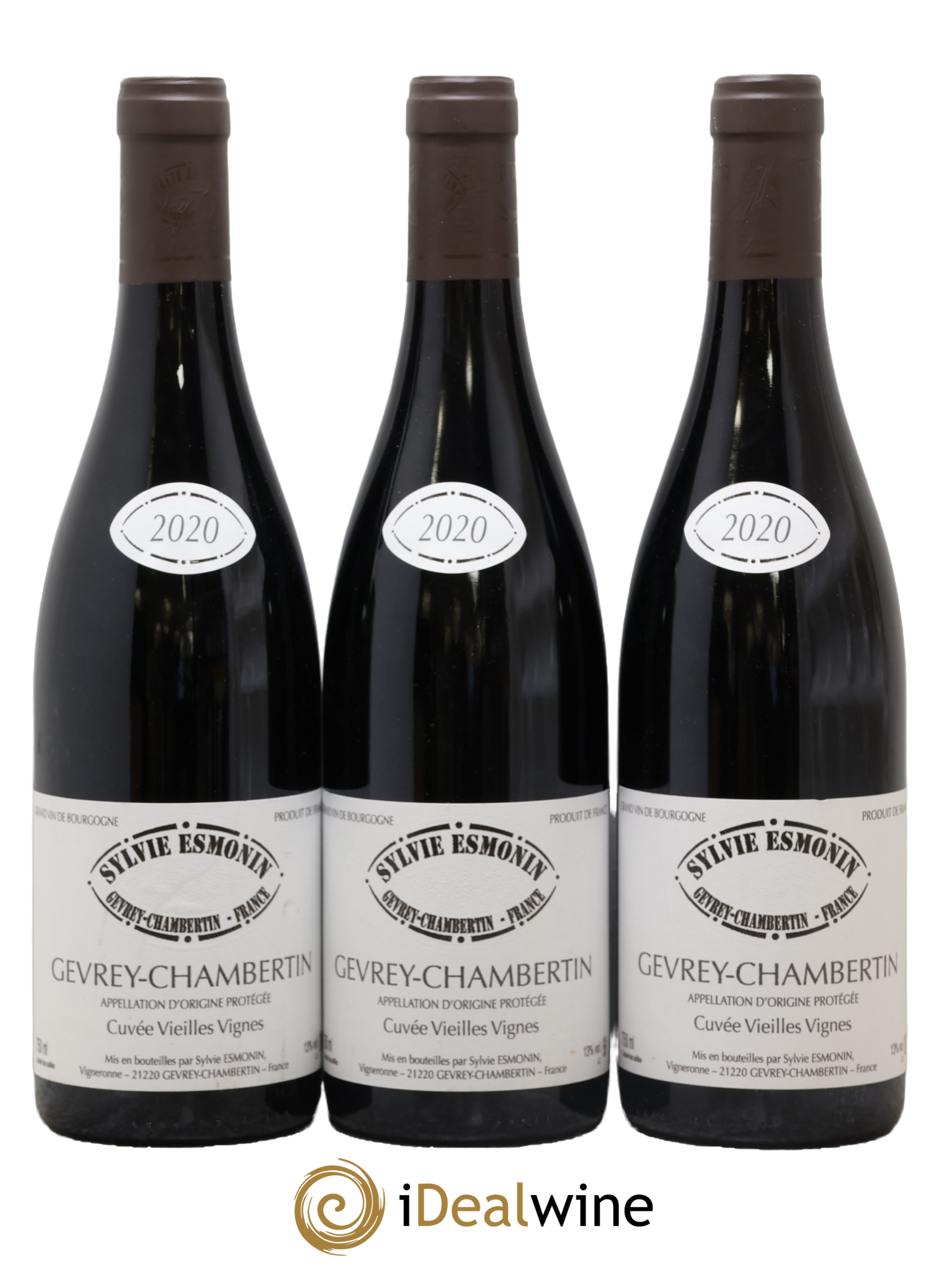 Gevrey-Chambertin Vieilles Vignes Sylvie Esmonin 2020 - Lotto di 3 bottiglie - 0