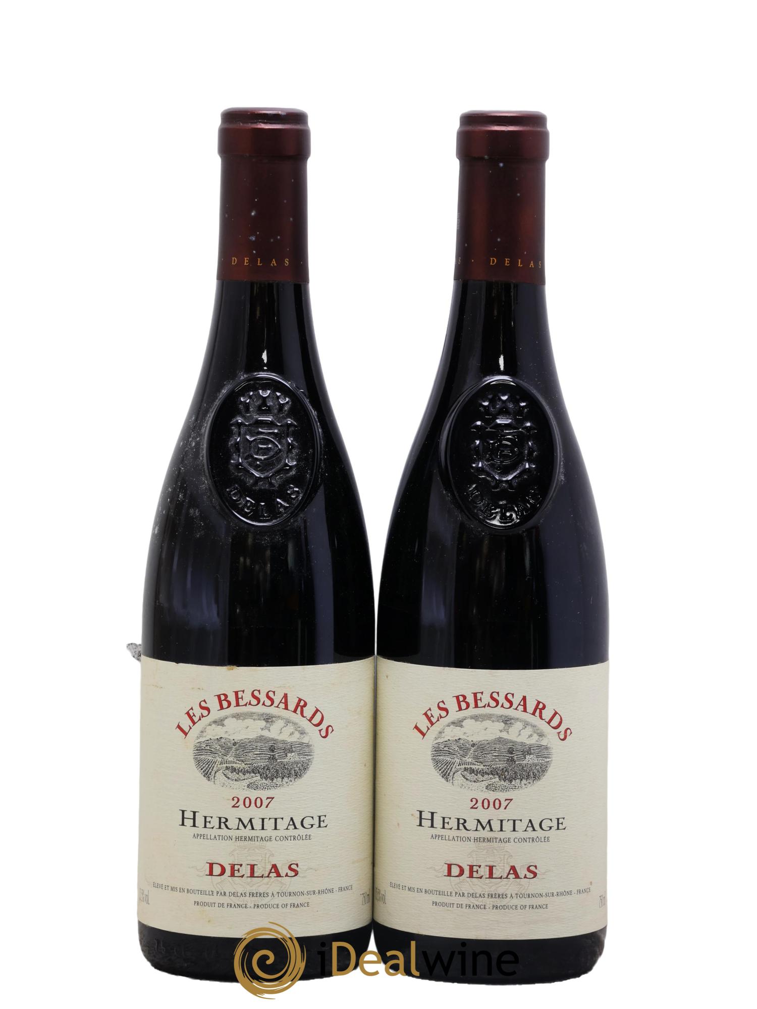 Hermitage Les Bessards Delas Frères 2007 - Lot de 2 bouteilles - 0