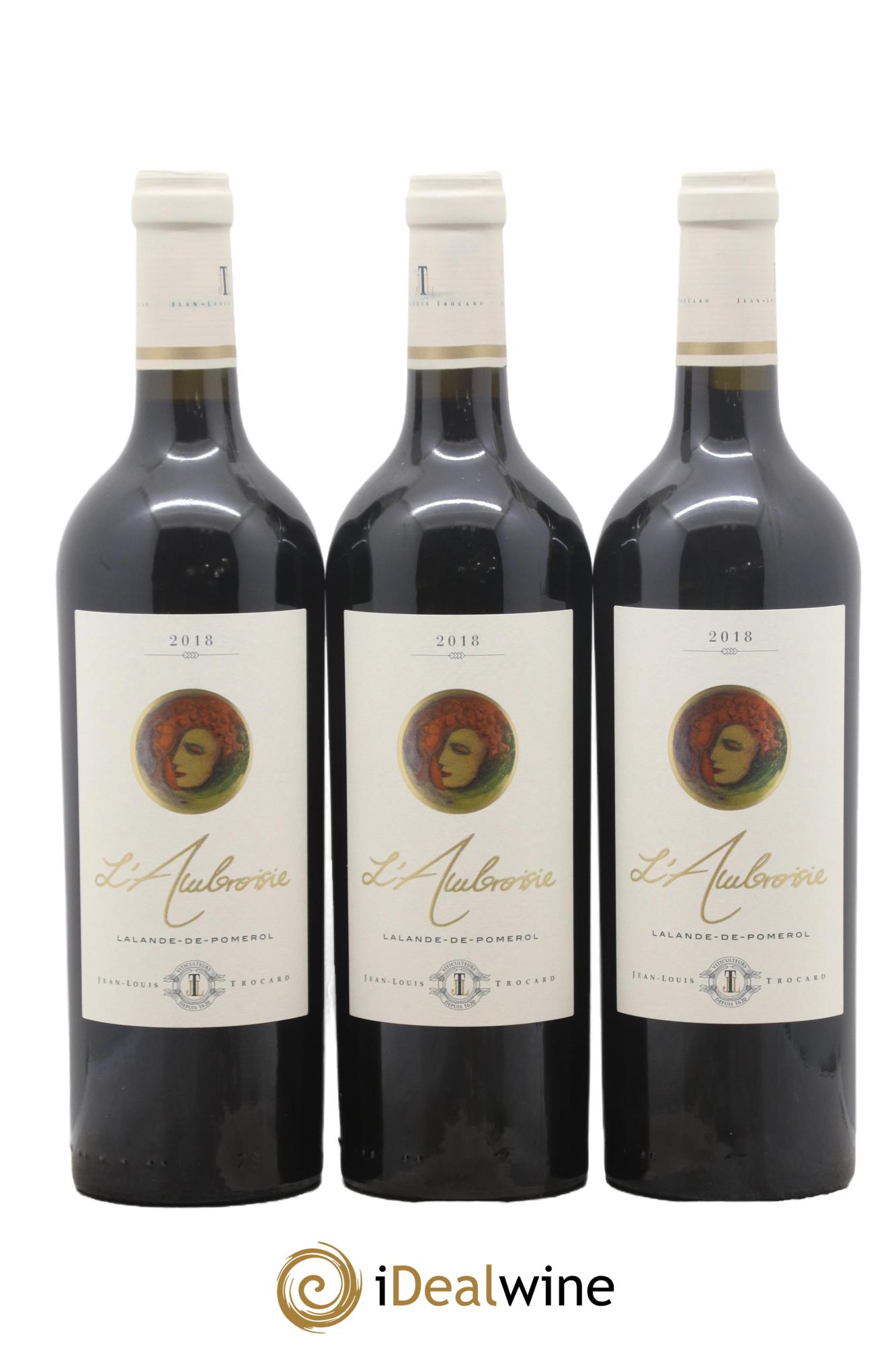Lalande-de-Pomerol L'Aubroiserie du Château de la Croix des Moines 2018 - Lot de 3 bouteilles - 0