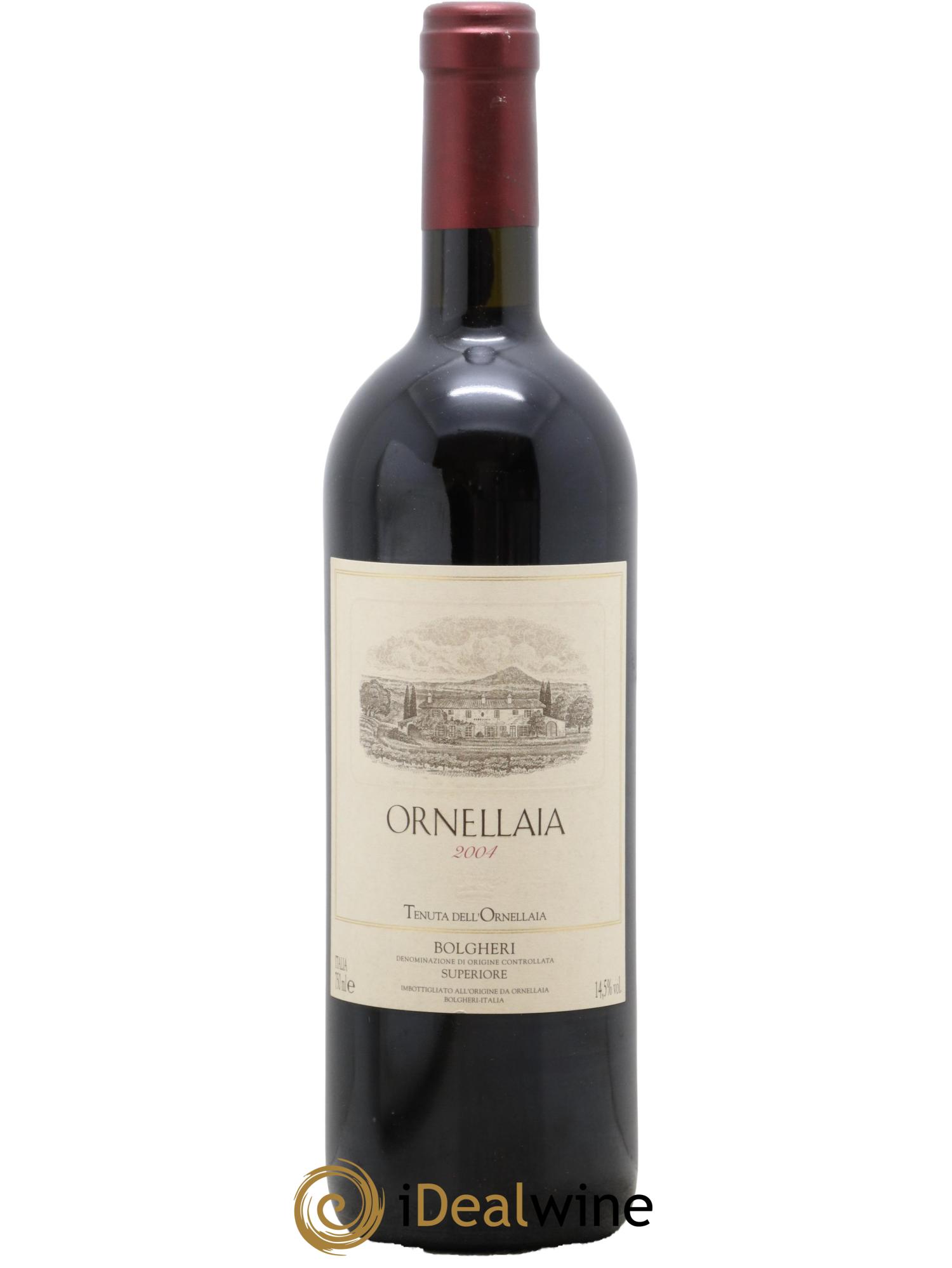Bolgheri DOC Superiore Ornellaia Tenuta Dell'Ornellaia - Frescobaldi Ornellaia Tenute D Ell Ornellaia 2004 - Lot de 1 bouteille - 0
