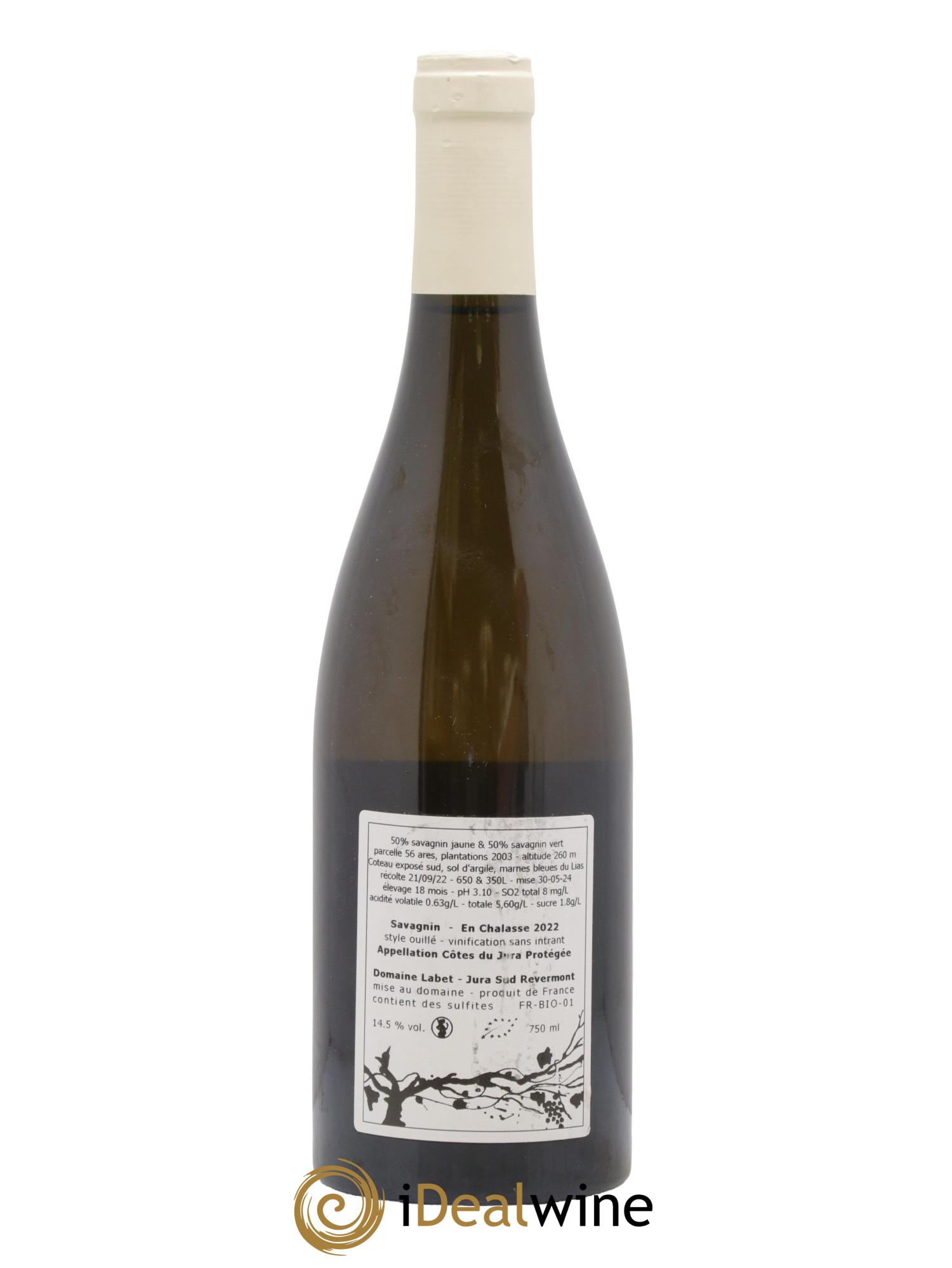 Côtes du Jura Savagnin en Chalasse Romain - Julien  - Charline Labet 2022 - Lot de 1 bouteille - 1