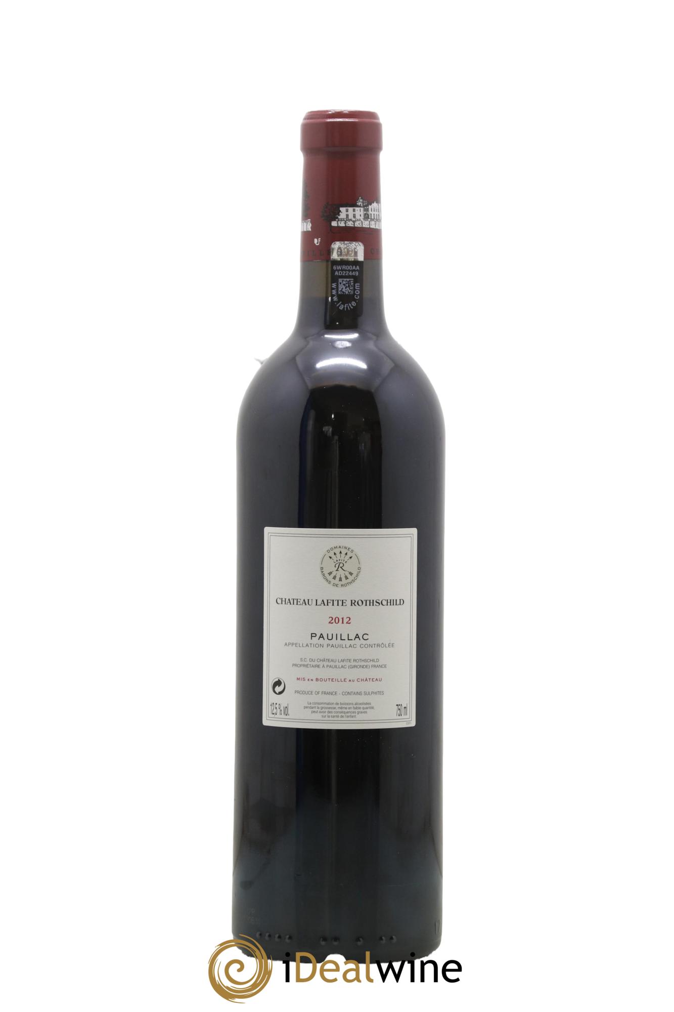 Château Lafite Rothschild 1er Grand Cru Classé 2012 - Posten von 1 Flasche - 1