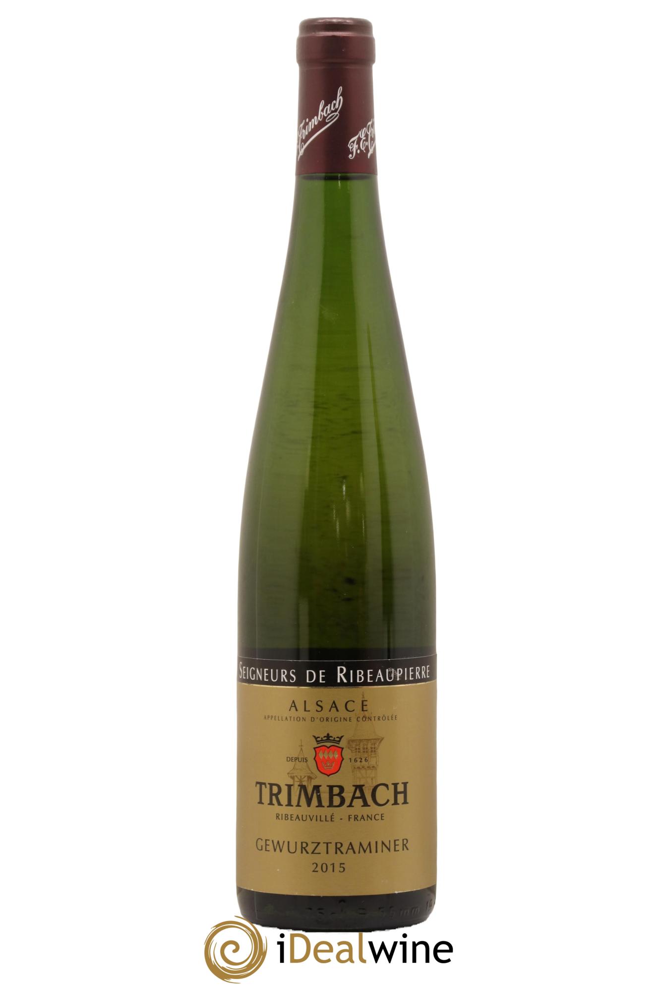 Alsace Gewurztraminer Seigneurs de Ribeaupierre Trimbach (Domaine) 2015 - Lot of 1 bottle - 0