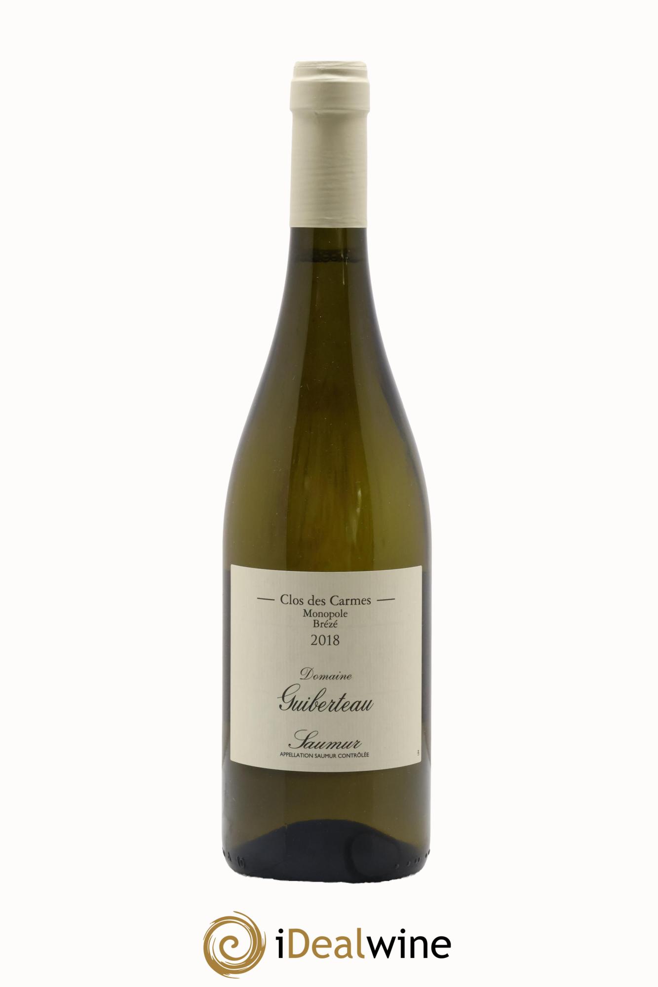 Saumur Brézé Clos des Carmes Domaine Guiberteau 2018 - Posten von 1 Flasche - 0