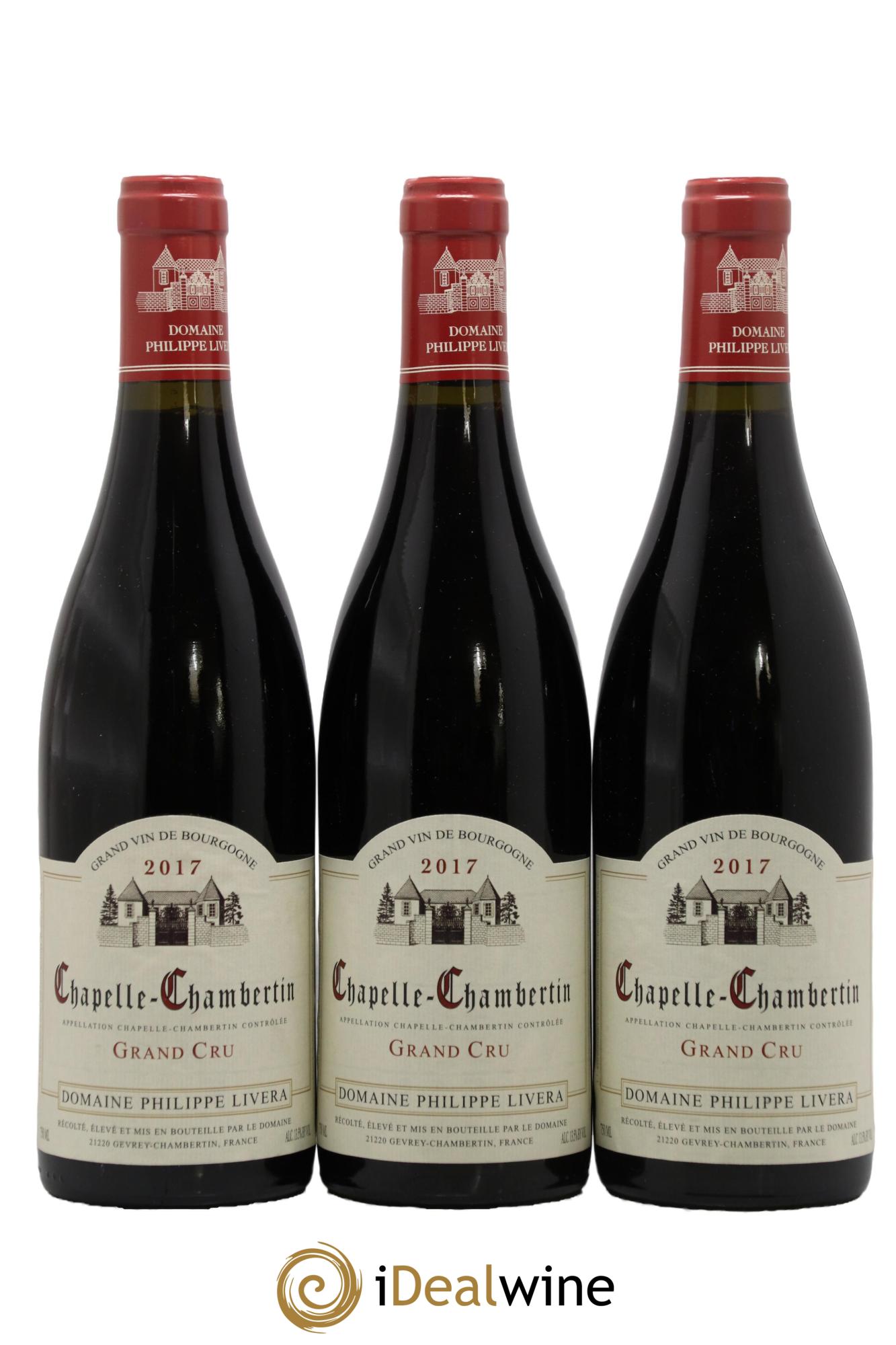 Chapelle-Chambertin Grand Cru Tilleuls (Domaine des) - Philippe Livera 2017 - Lotto di 3 bottiglie - 0