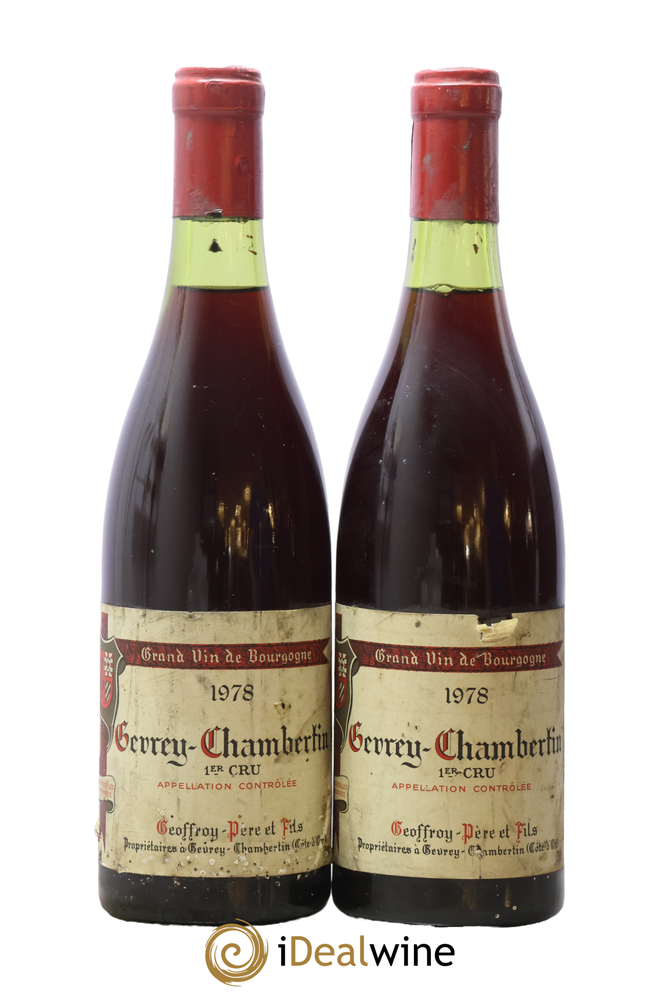 Gevrey-Chambertin 1er Cru Geoffroy Père et Fils 1978 - Lot de 2 bouteilles - 0