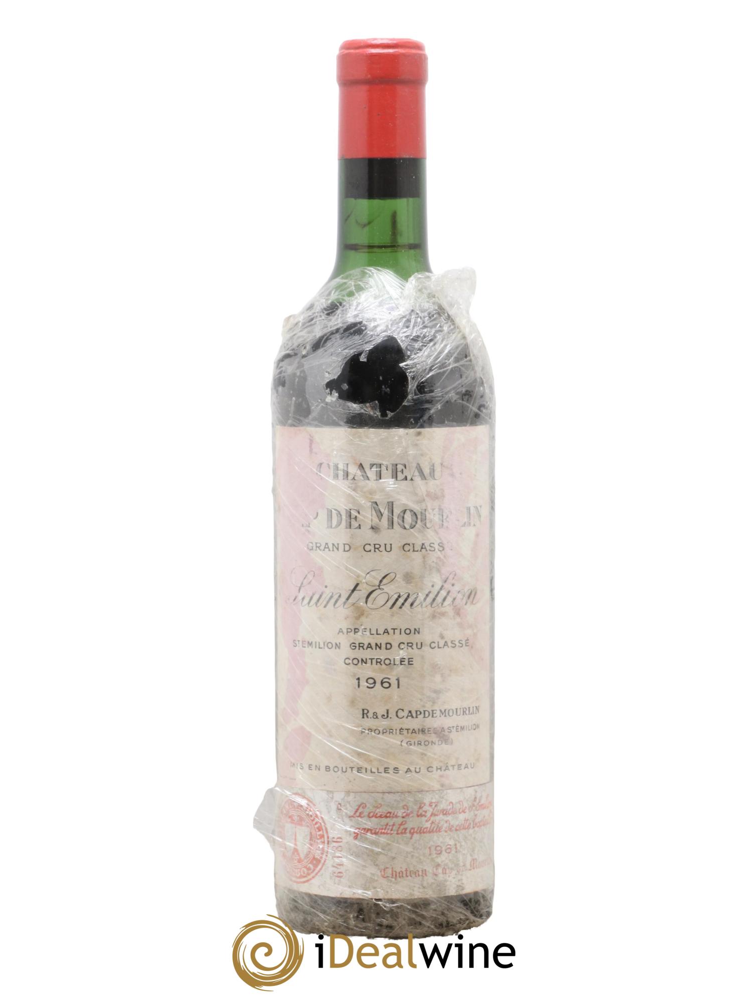 Château Cap de Mourlin Grand Cru Classé 1961 - Lot de 1 bouteille - 0