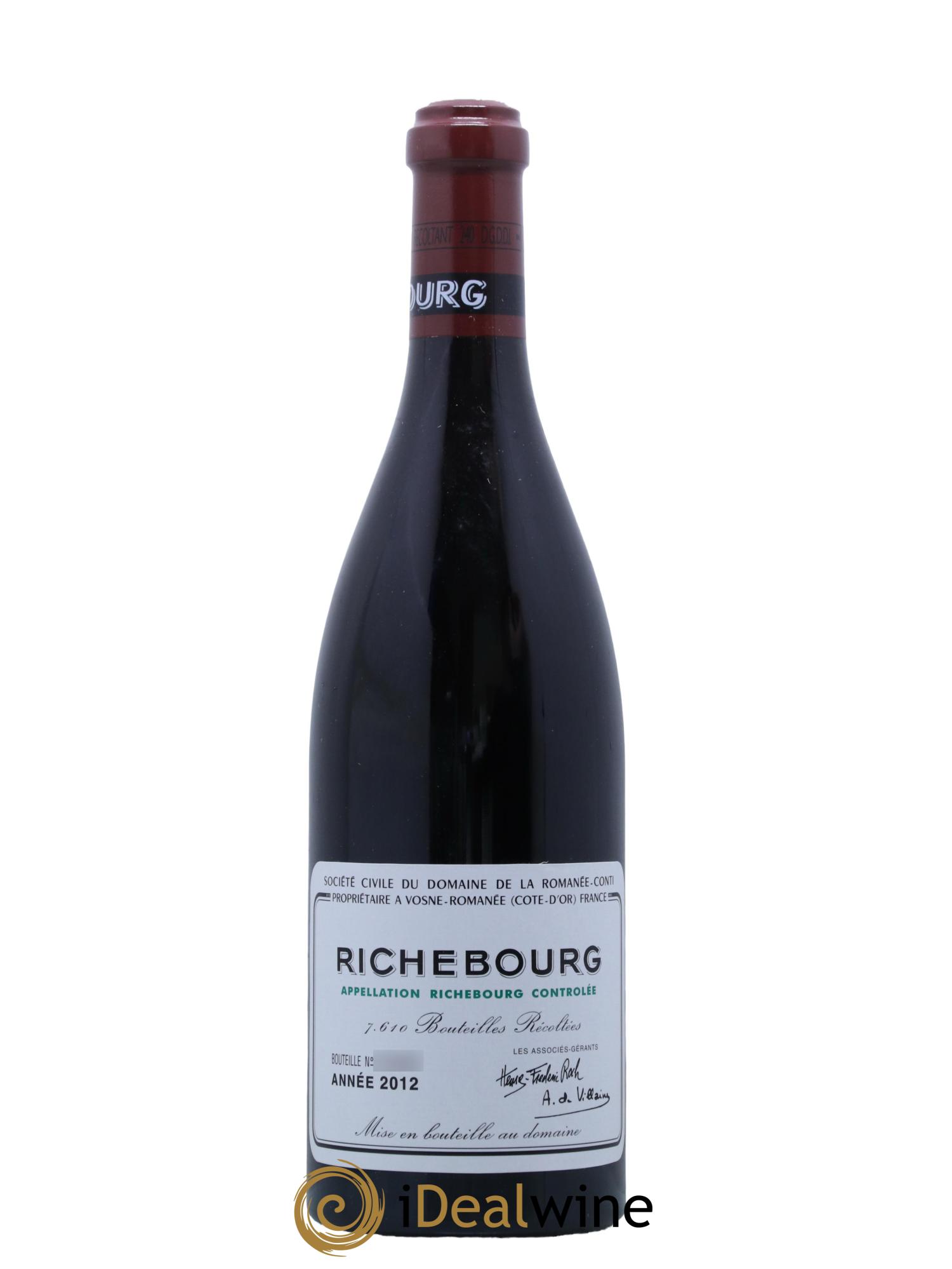 Richebourg Grand Cru Domaine de la Romanée-Conti 2012 - Lot de 1 bouteille - 0